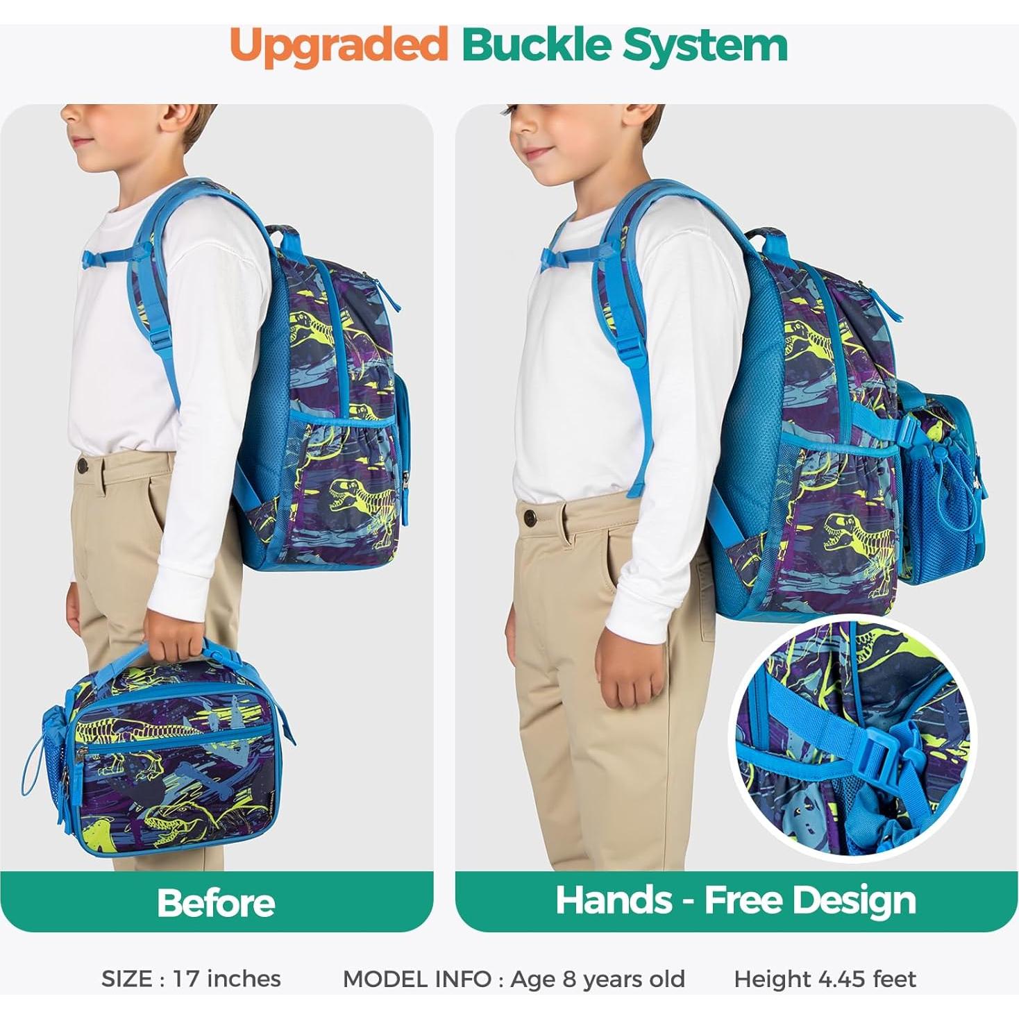 Mochila Escolar Choco Mocha 17" Azul para Niños 6-8 Años