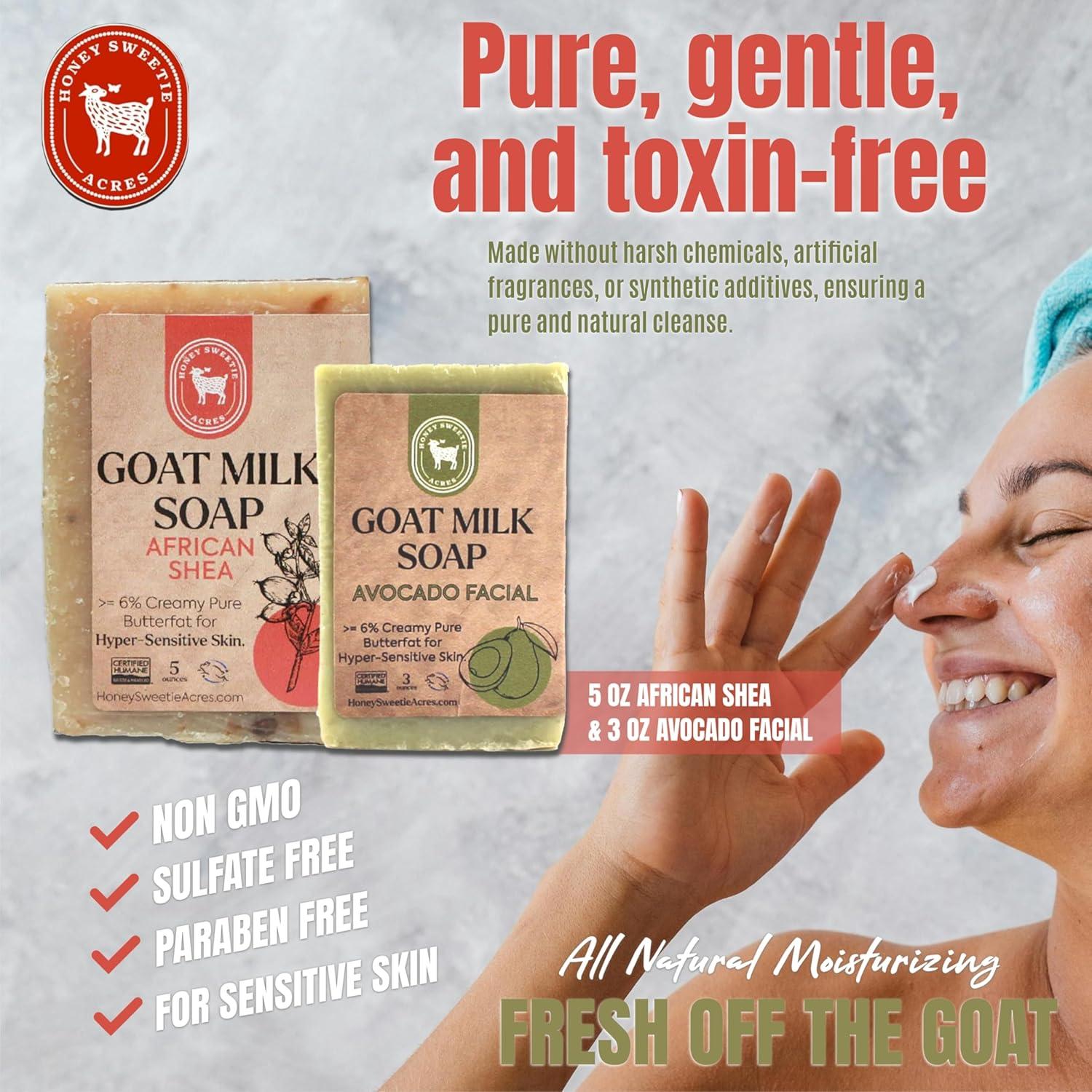 Jabón Facial y Corporal Honey Sweetie Acres - Aguacate y Leche de Cabra