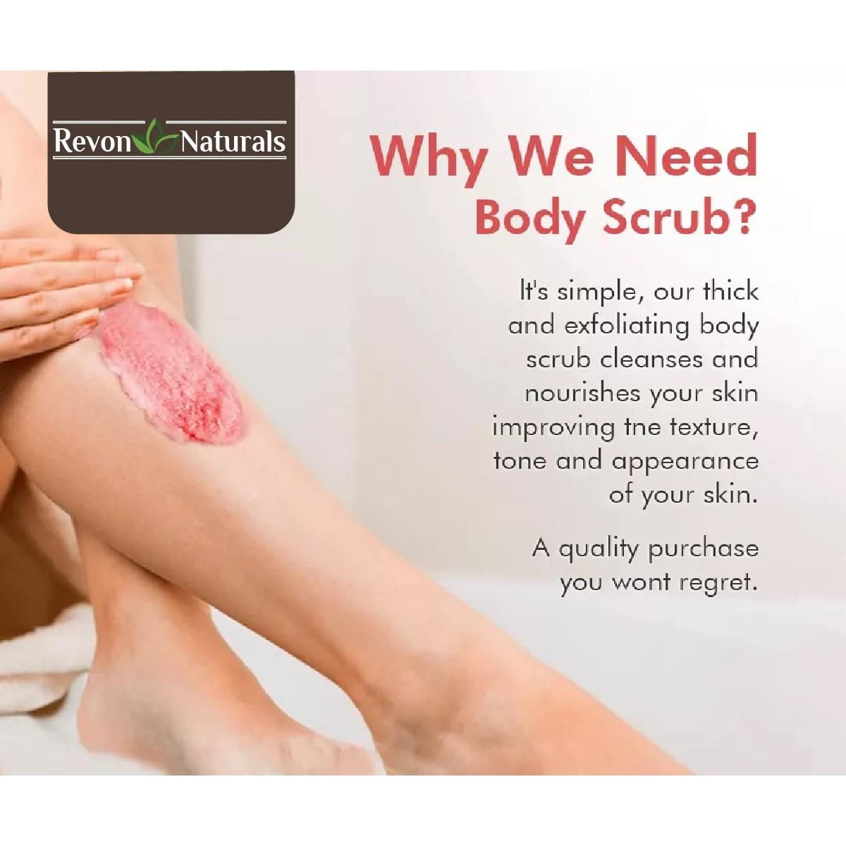 Exfoliante Corporal Natural Revon Naturals 500g Carbón Activado