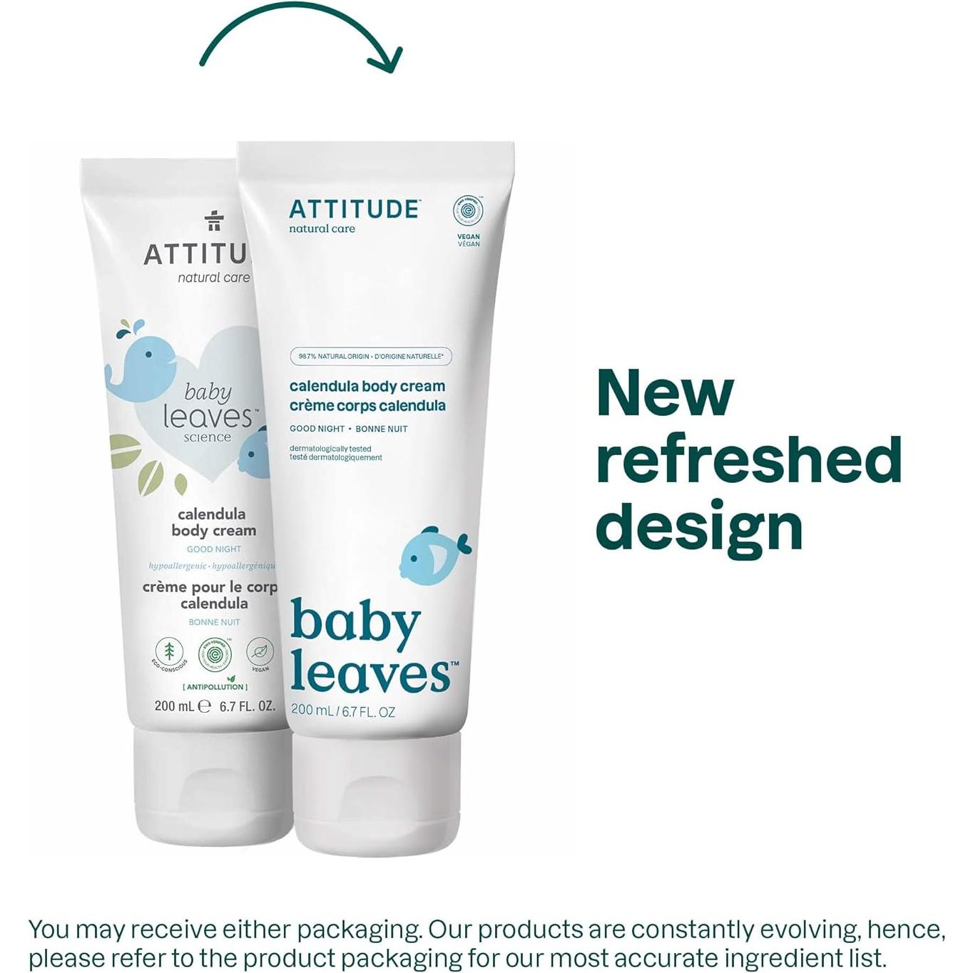 Crema Corporal ATTITUDE para Bebés 198.4 ml - Buenas Noches