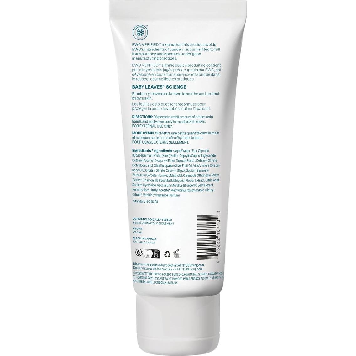 Crema Corporal ATTITUDE para Bebés 198.4 ml - Buenas Noches