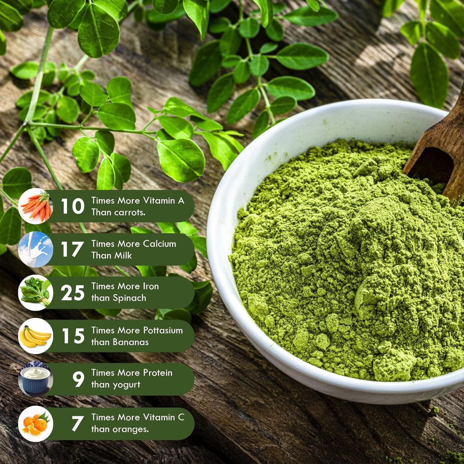 Polvo de Moringa 100g Herb Essential - Superfood Natural Vegano
