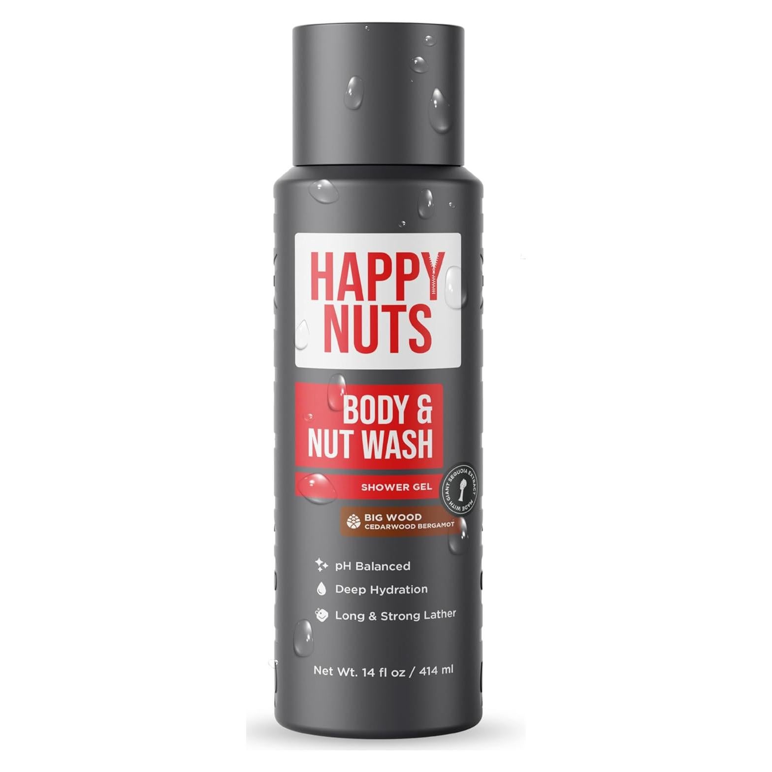Gel de Ducha Hidratante Happy Nuts Big Wood 414 ml para Hombres