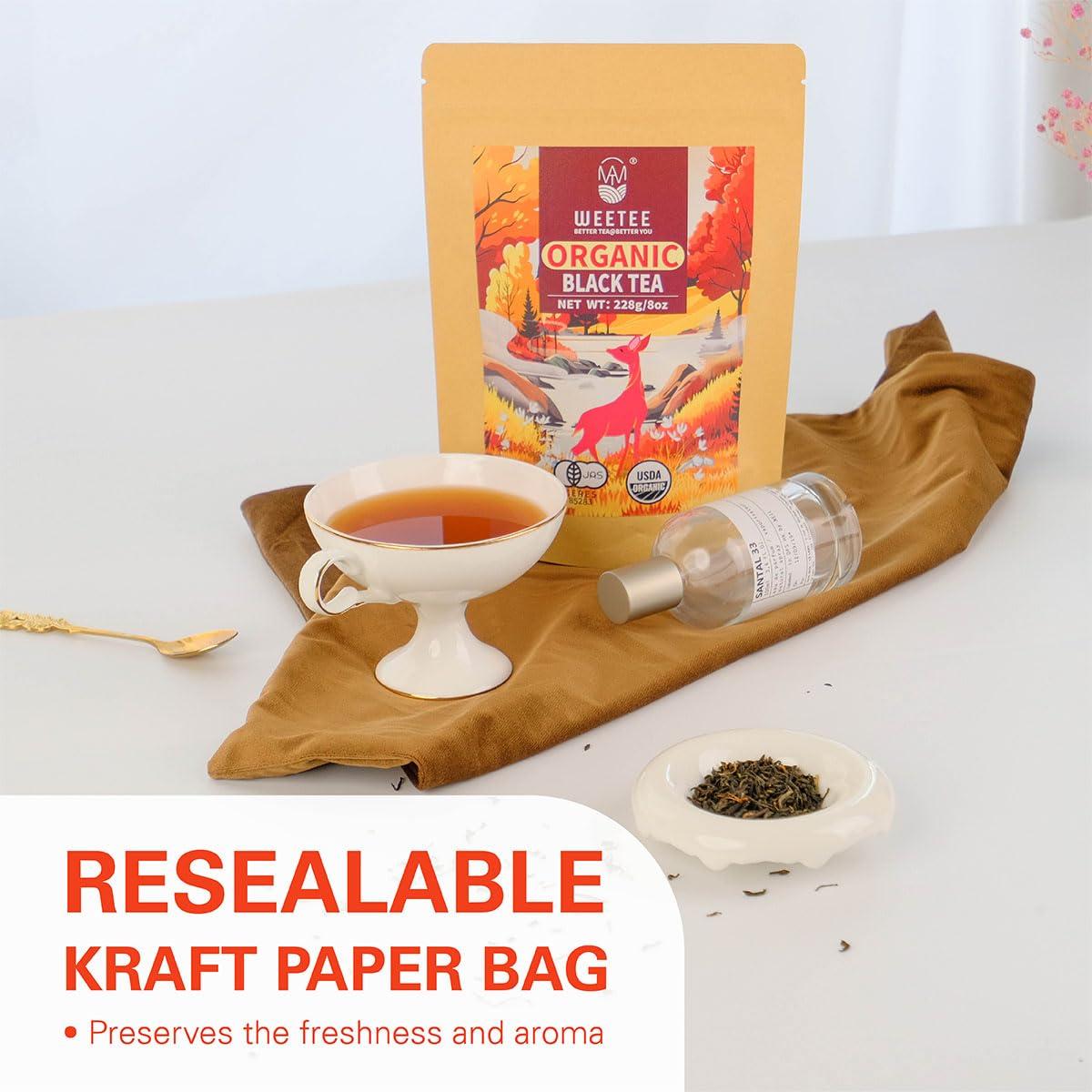 Té Negro Orgánico a Granel WEETEE 228g - Sabor Suave y Rico