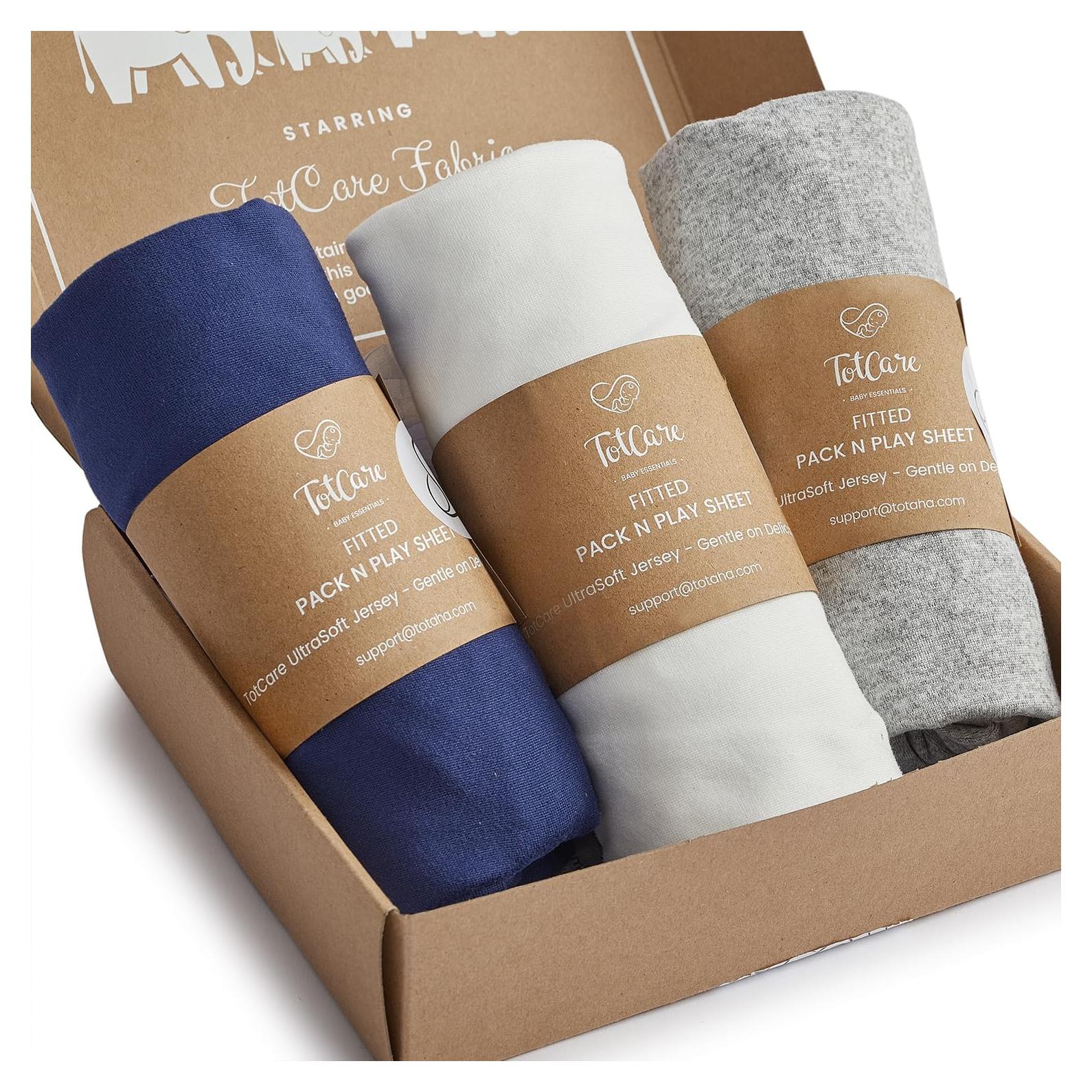 Sábanas Ajustadas TotCare para 4moms Breeze Plus - 3 Piezas