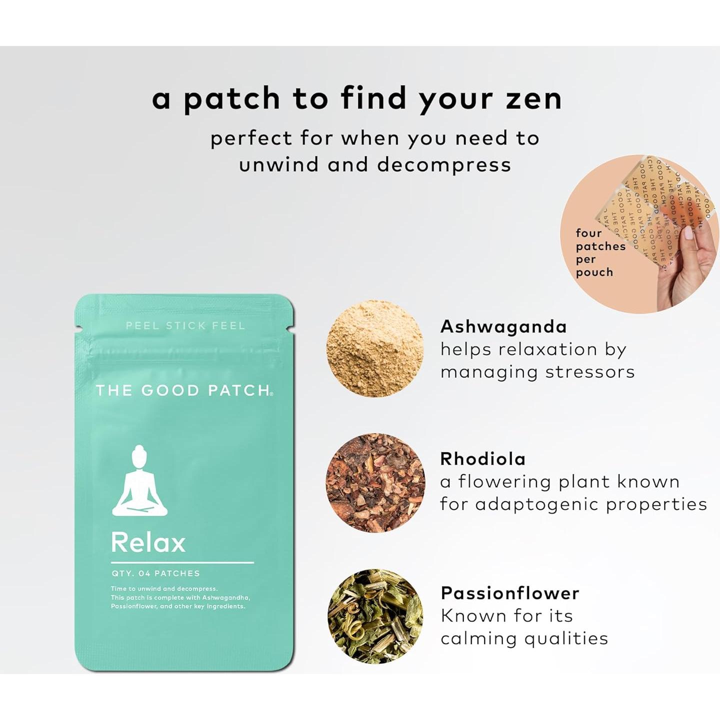 Parche Relax The Good Patch - 8 Parches Naturales con Ashwagandha