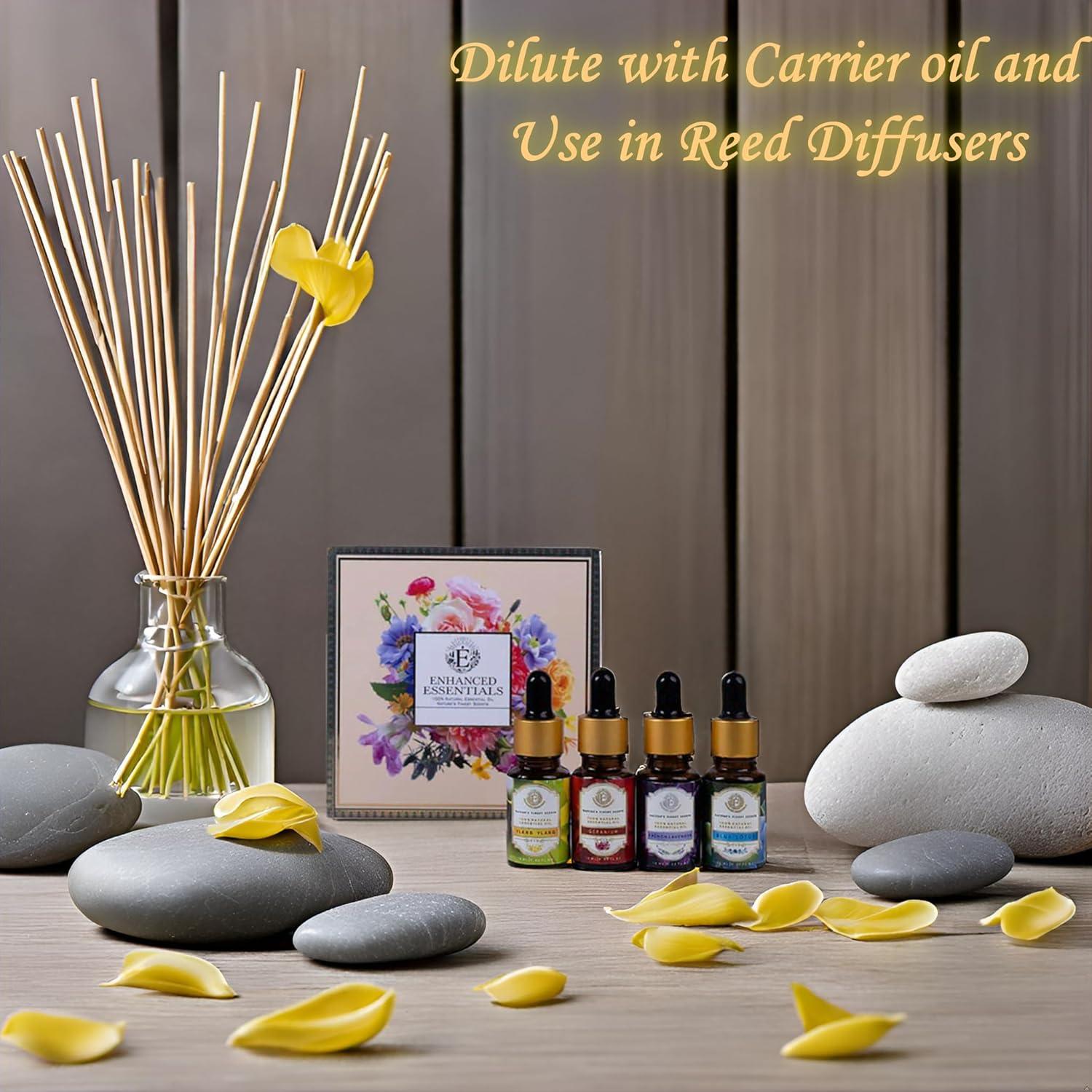 Juego de Aceites Esenciales 4x10ml Enhanced Essentials Floral Serenity