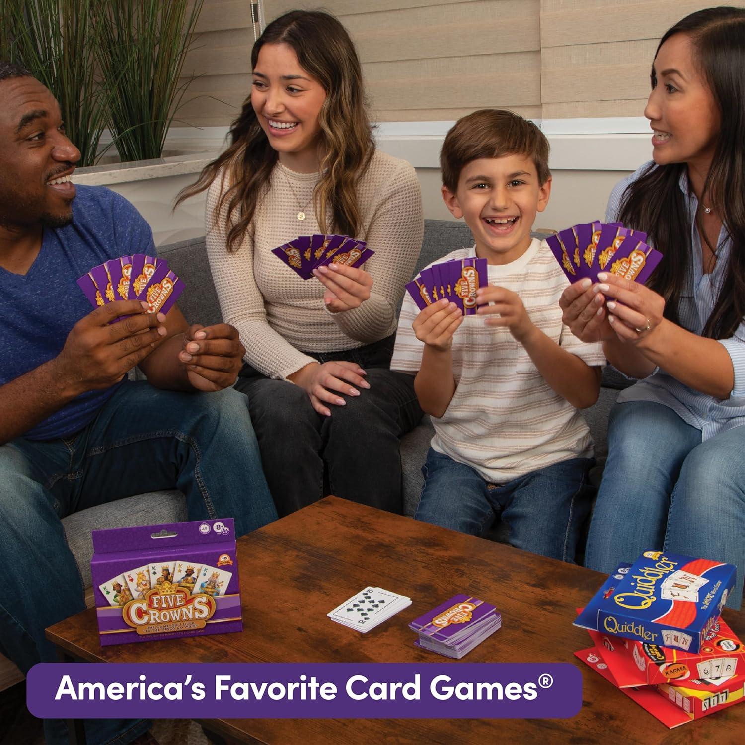 Paquete de 4 Juegos de Cartas Five Crowns - SET, Quiddler, Karma