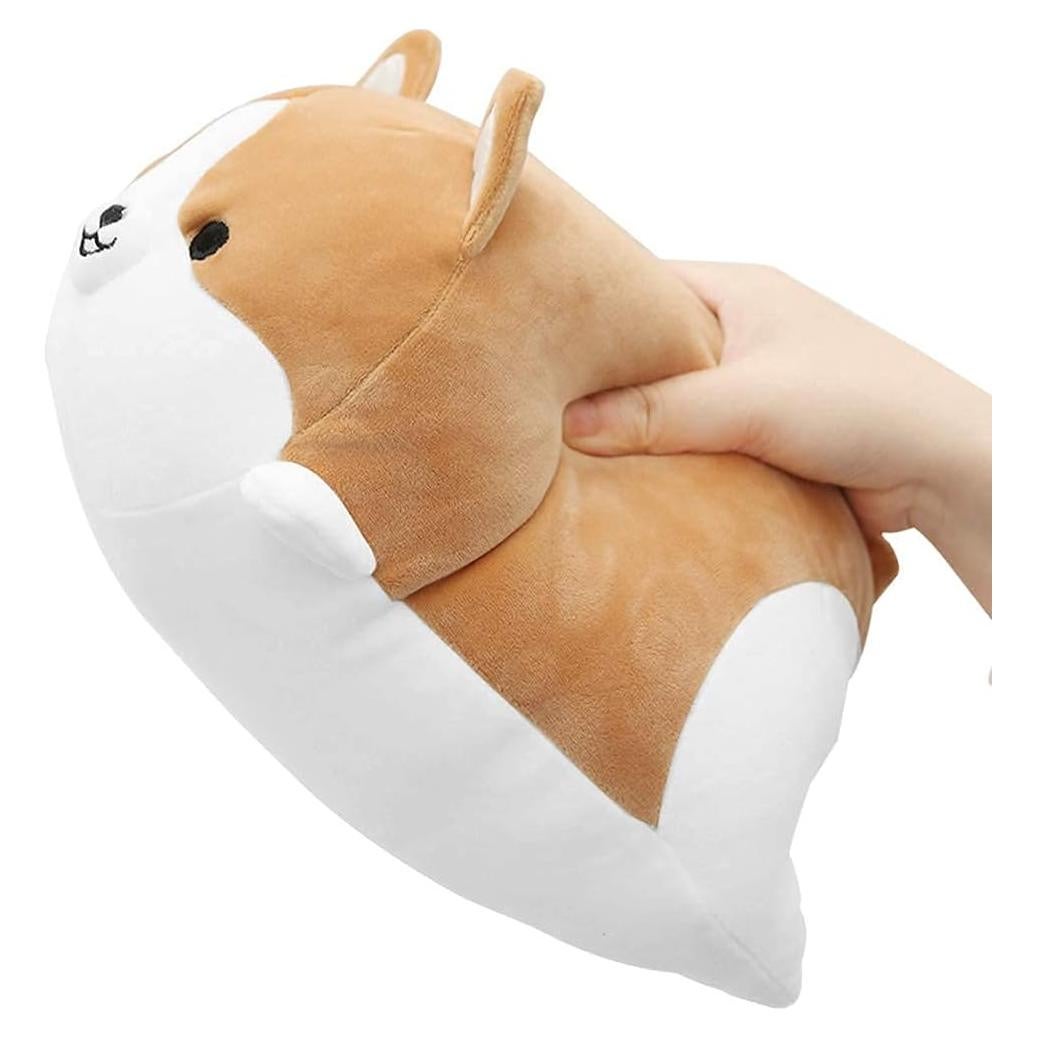 Cojín de Peluche Corgi Sofi 30 cm Marrón Suave y Divertido