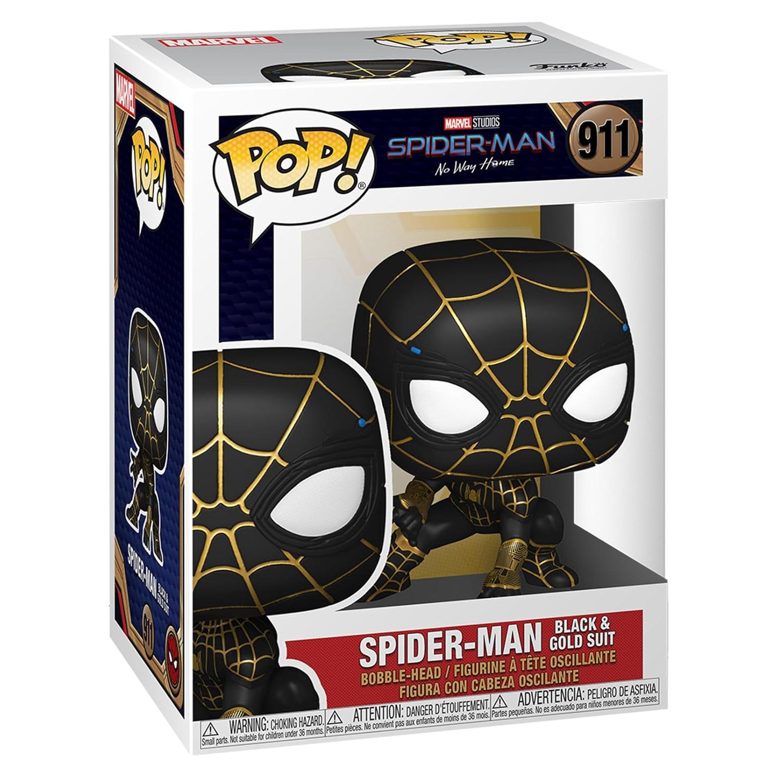 Funko POP Spider-Man No Way Home Traje Negro y Dorado 9.5 cm