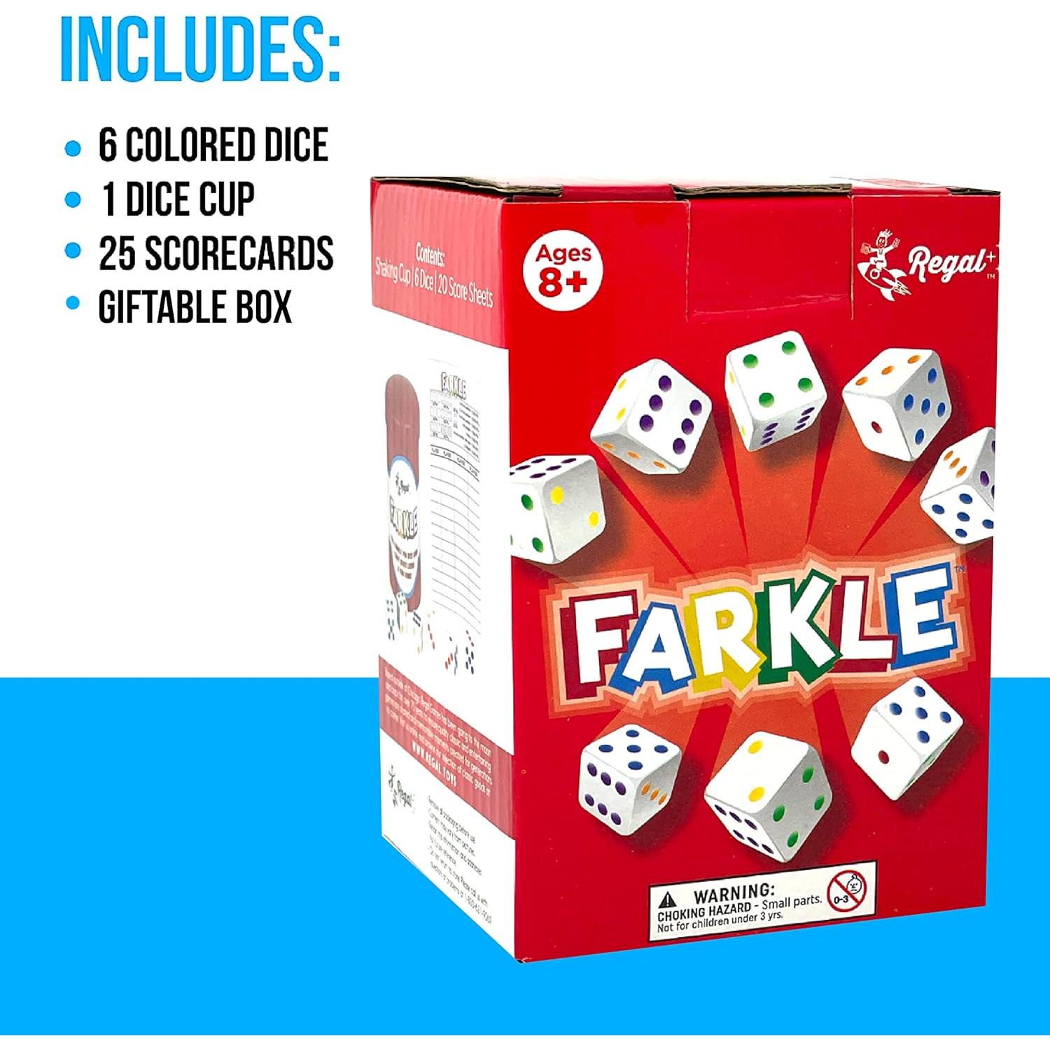 Juego de Dados Farkle Clásico Regal Games - 6 Dados de Colores