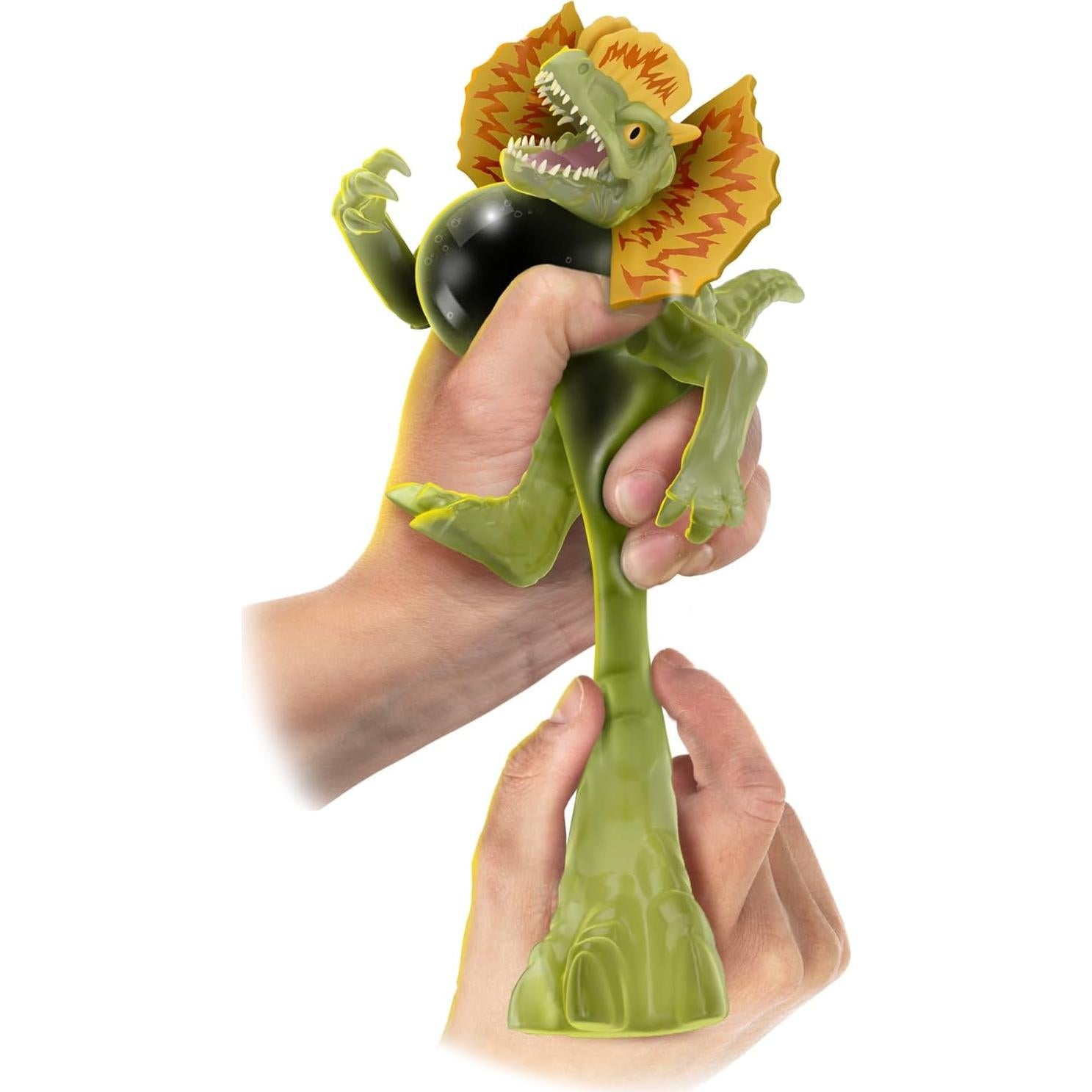 Héroes de Goo Jit Zu Dilophosaurus 10 cm - Dinosaurio Estirable