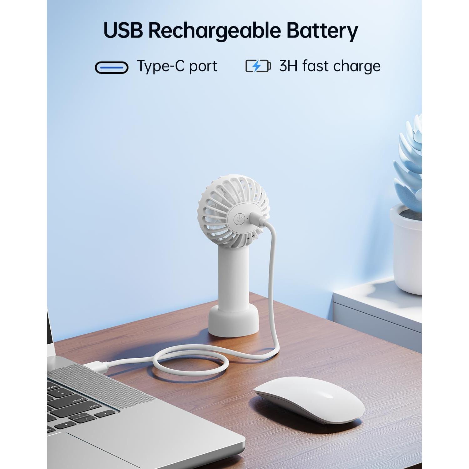 Ventilador Mini Portátil SWEETFULL MPF2023 USB 3 Velocidades