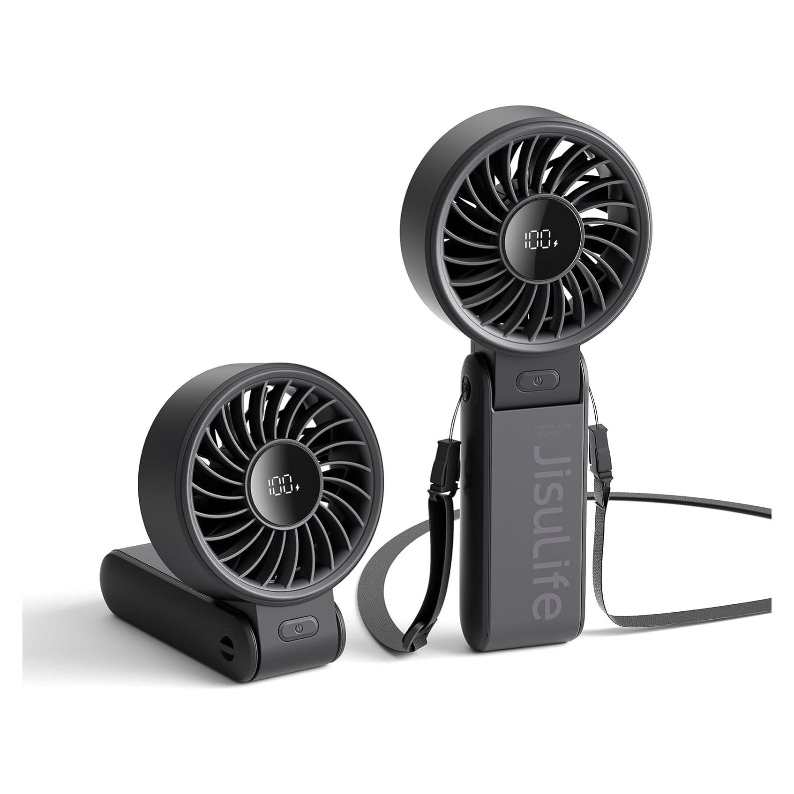 Ventilador de Mano JISULIFE Life7 - 5 Velocidades, Plegable