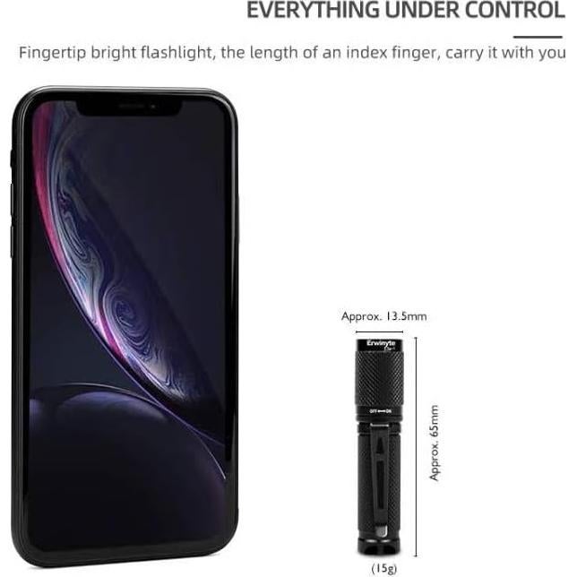 Linterna LED Mini Erwinyte E3a 180 Lúmenes 5 Modos IPX8