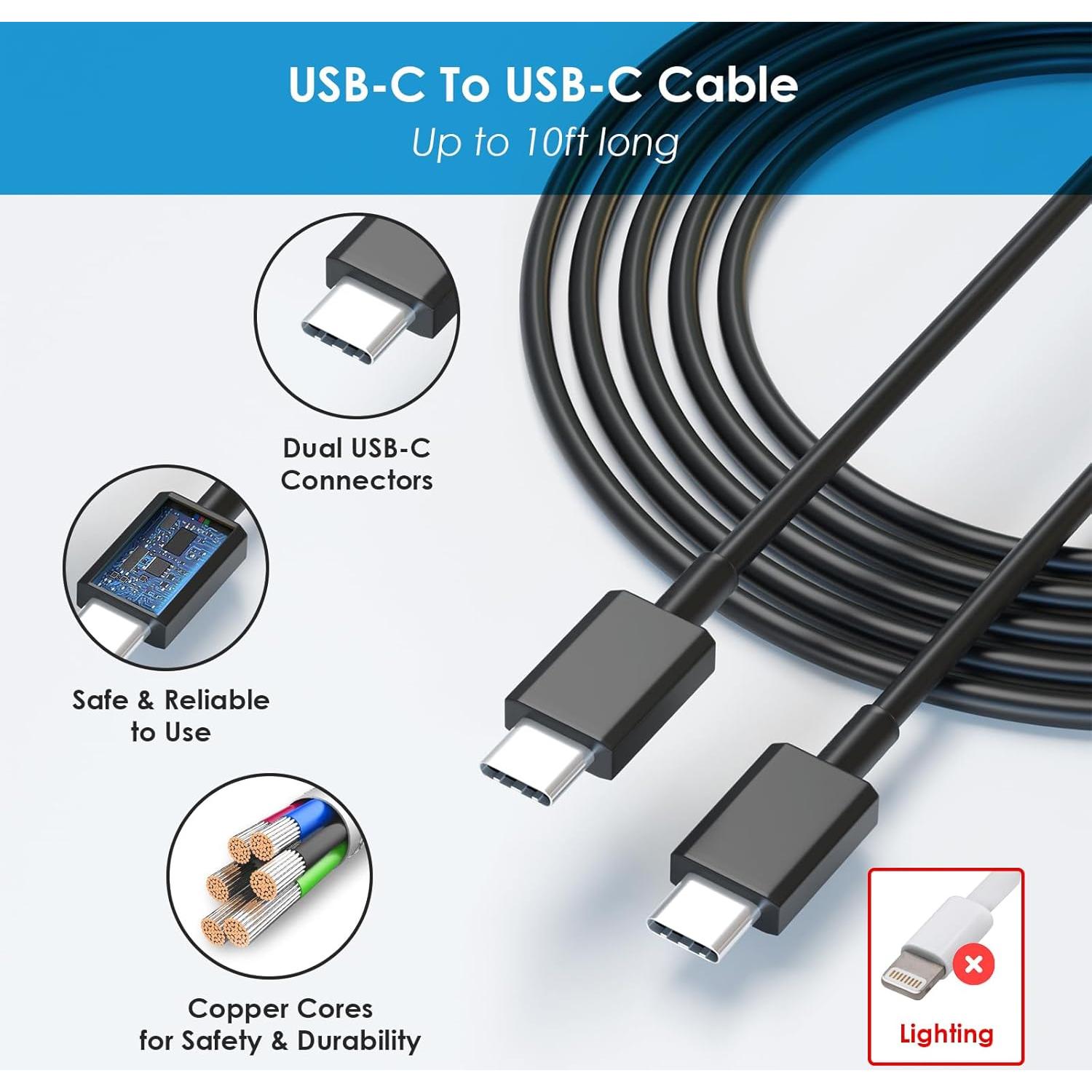 Cargador Rápido Super 25W USB C con Cable 2.0m para Samsung