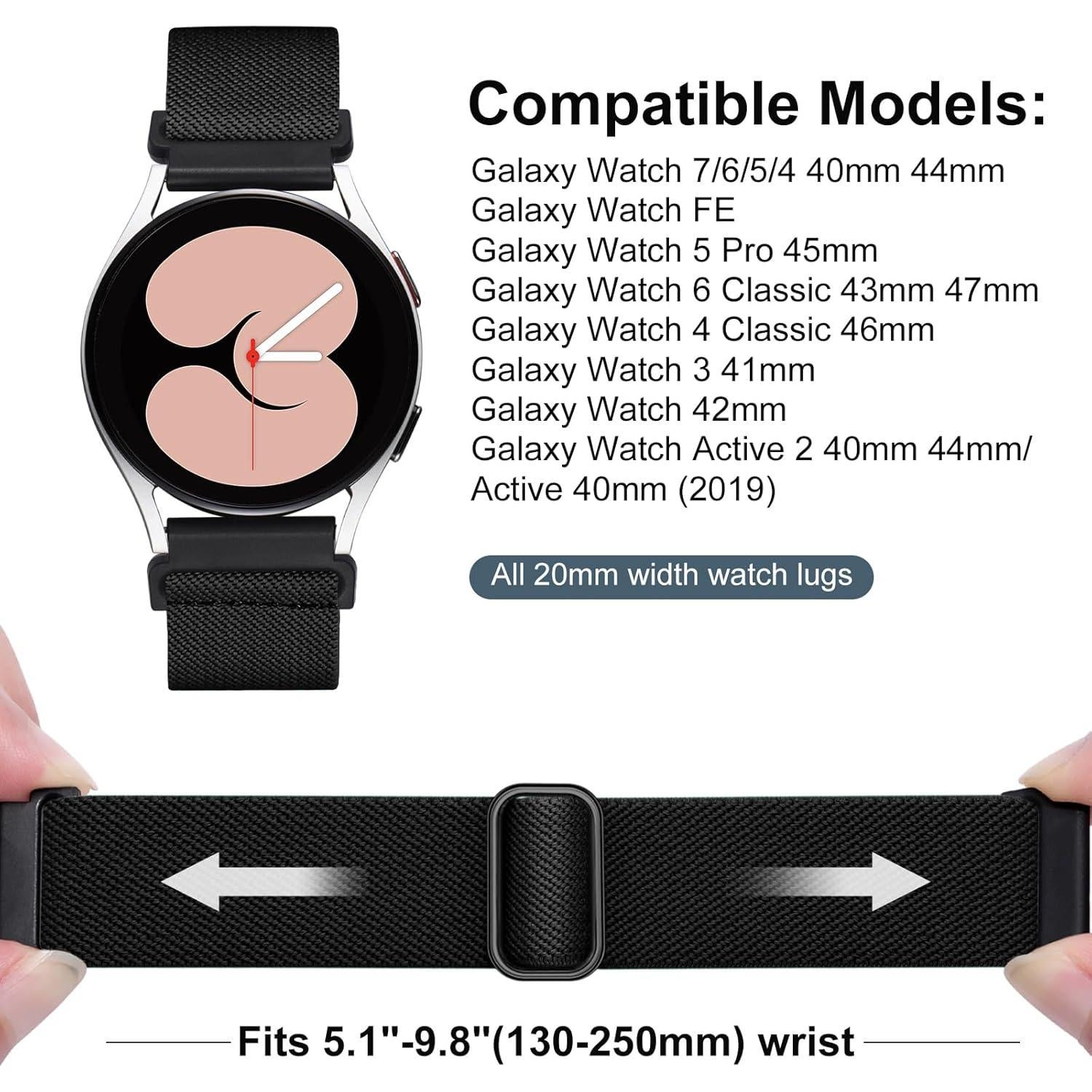 Easuny 12 Bandas Elásticas para Reloj Samsung Galaxy 20mm