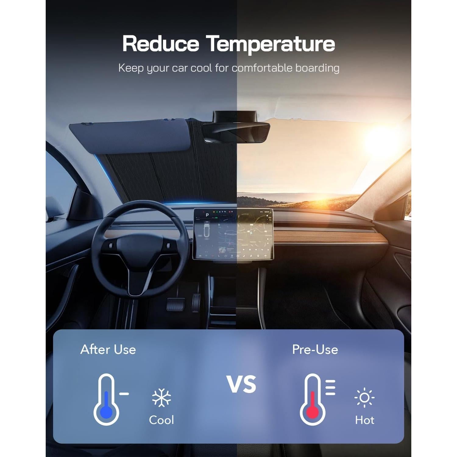 Protector Solar Plegable Pigenius para Toyota Sienna 2011-2020