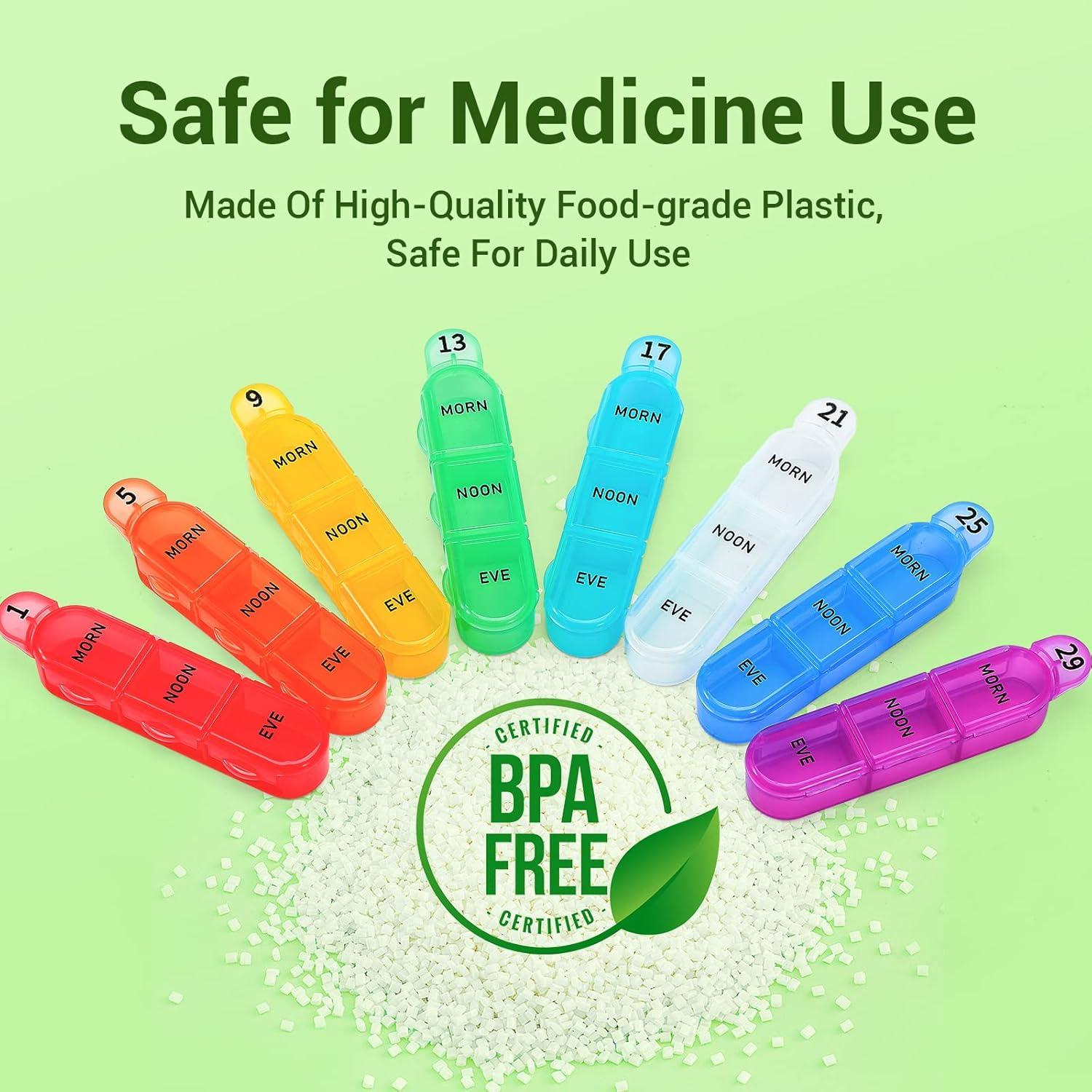 Organizador de Pastillas Mensual Daviky 30 Días 3 Veces al Día