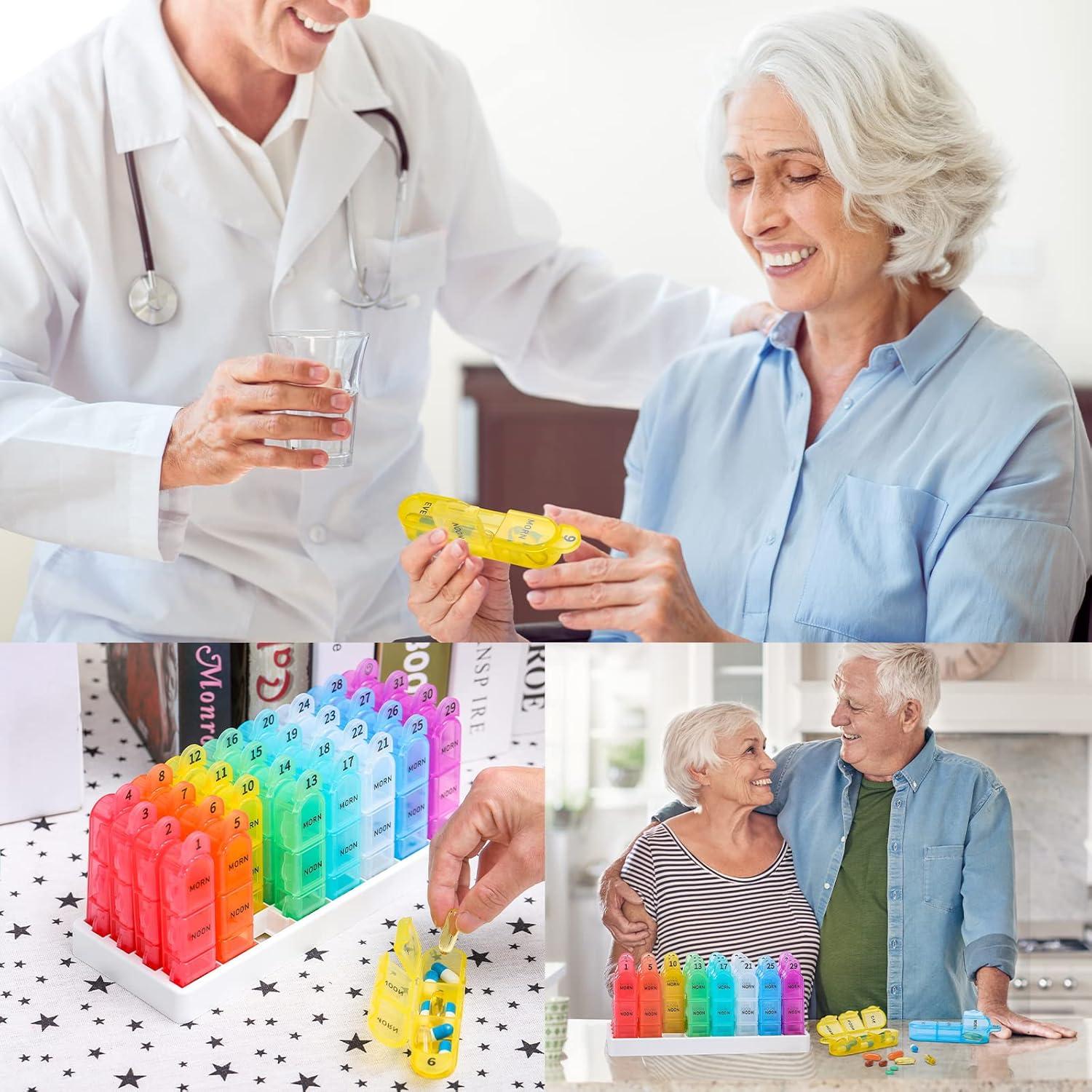 Organizador de Pastillas Mensual Daviky 30 Días 3 Veces al Día