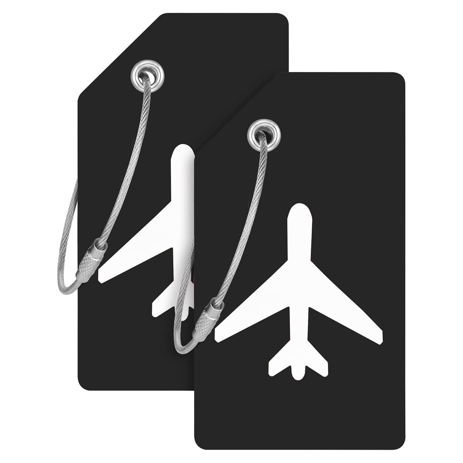 Etiquetas de Equipaje de Silicona Mifflin Negro - Paquete de 2