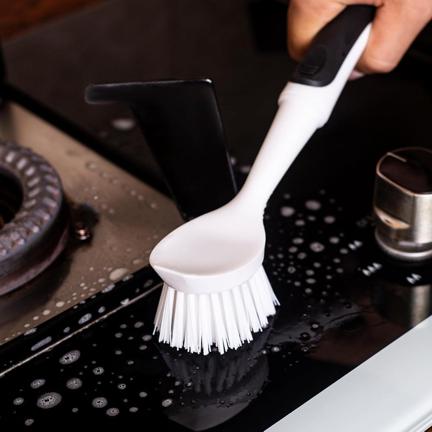 Cepillo para Platos Apvpvpt con Raspador y Mango Ergonómico - 2 Unidades