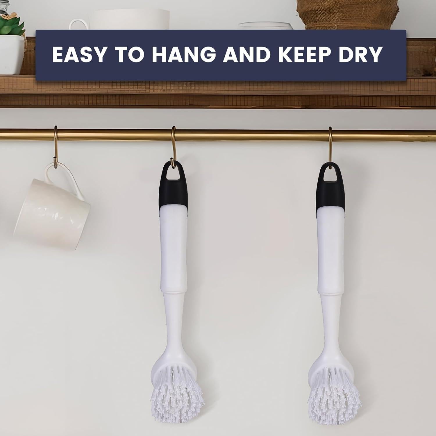 Cepillo para Platos Apvpvpt con Raspador y Mango Ergonómico - 2 Unidades