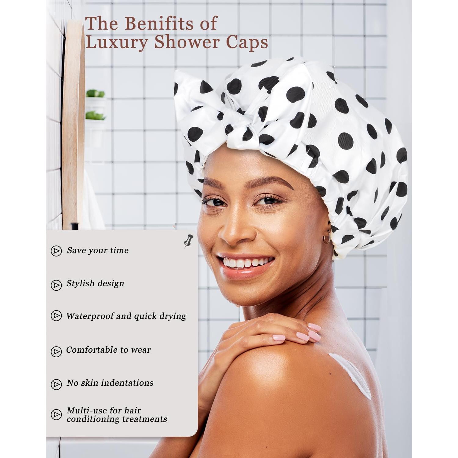 Gorras de Ducha Reutilizables Luvruitaky - Impermeables y Ajustables