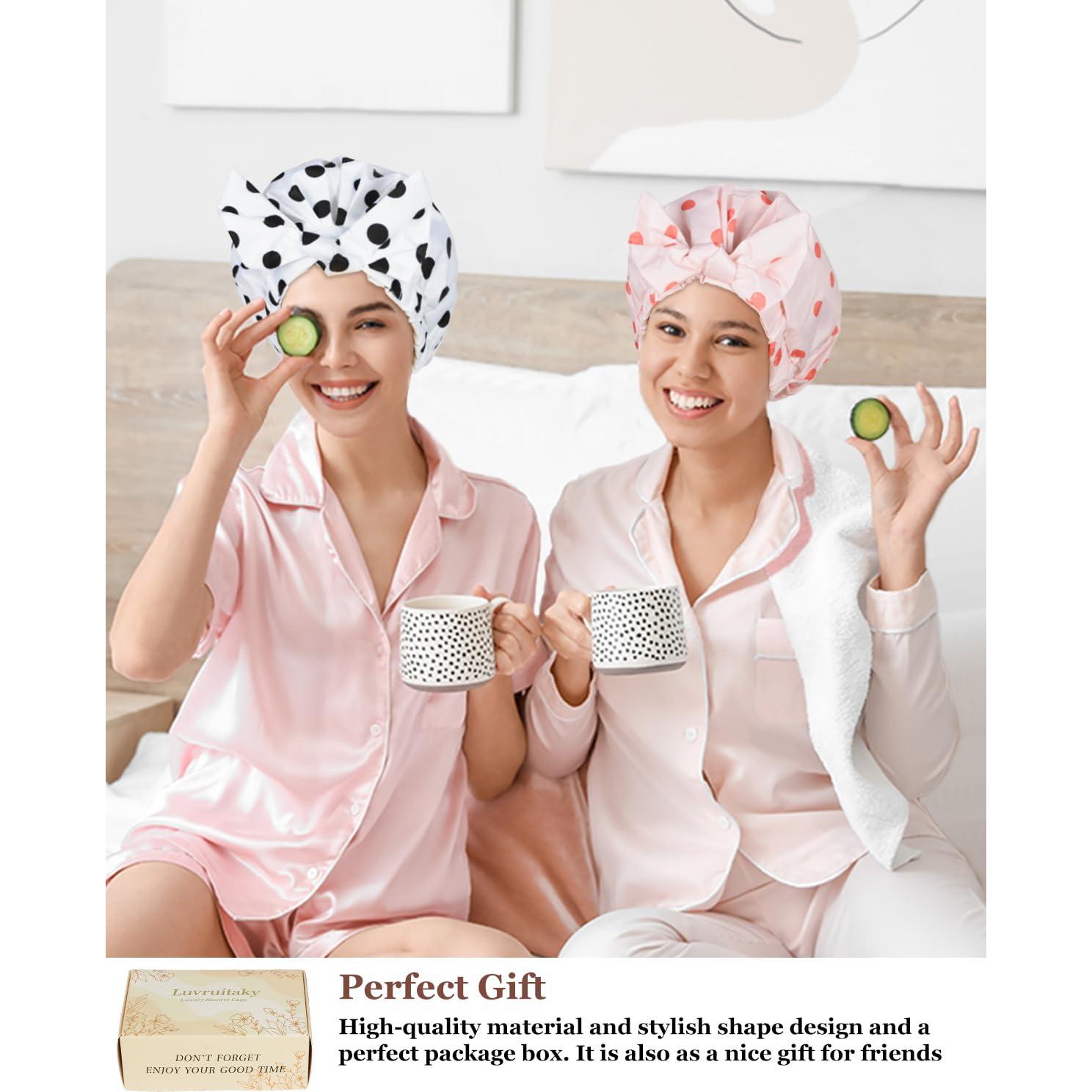 Gorras de Ducha Reutilizables Luvruitaky - Impermeables y Ajustables