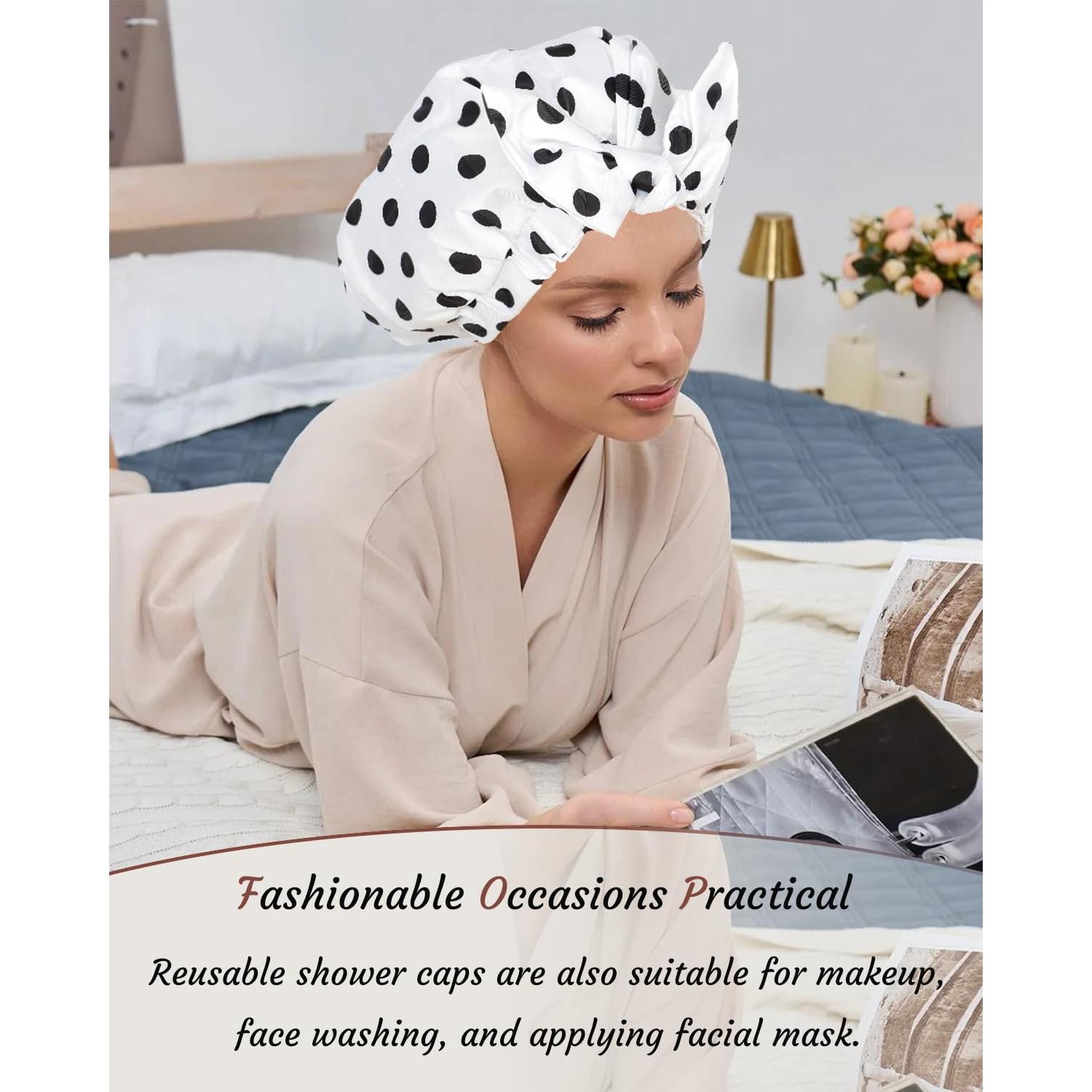 Gorras de Ducha Reutilizables Luvruitaky - Impermeables y Ajustables