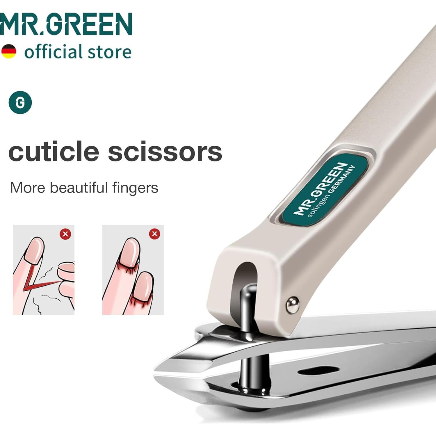 Cortadores de Uñas MR.GREEN Mr-1110 Acero Inoxidable 9.19cm