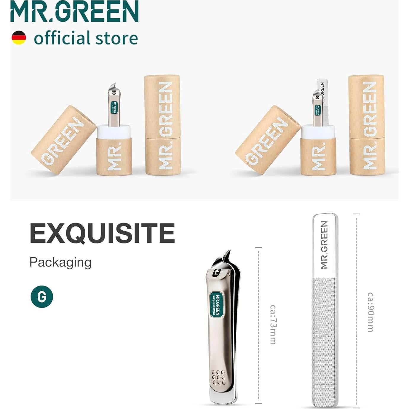 Cortadores de Uñas MR.GREEN Mr-1110 Acero Inoxidable 9.19cm