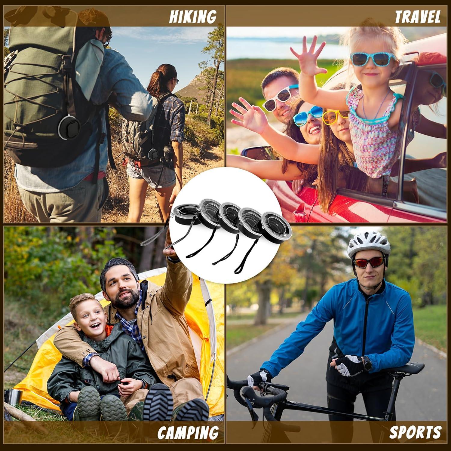 12 Tazas Plegables de Silicona Purpeak 200 ml con Tapa