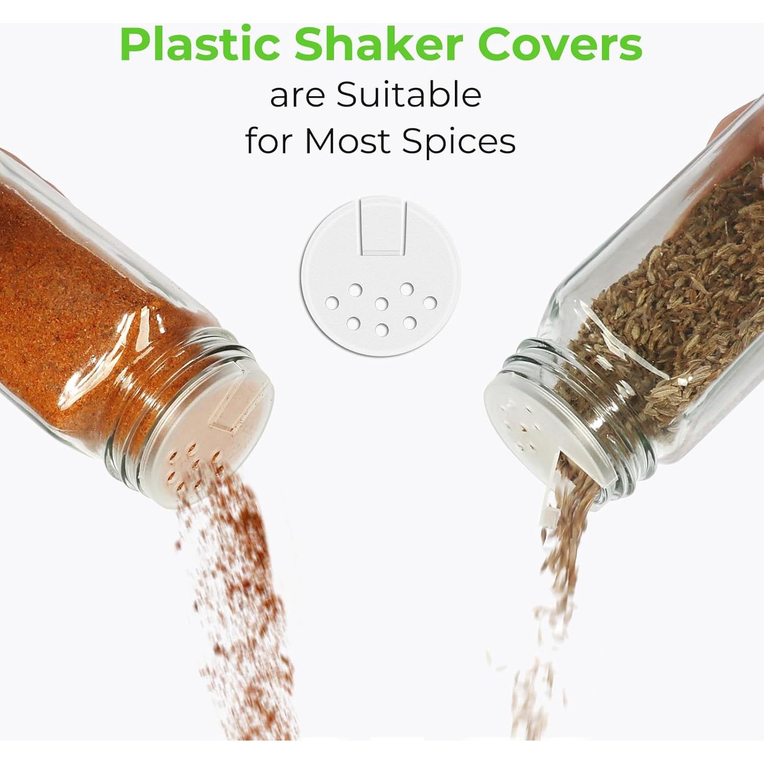 Tarros de Especias de Vidrio CycleMore 36 Pcs 4 oz Cuadrados