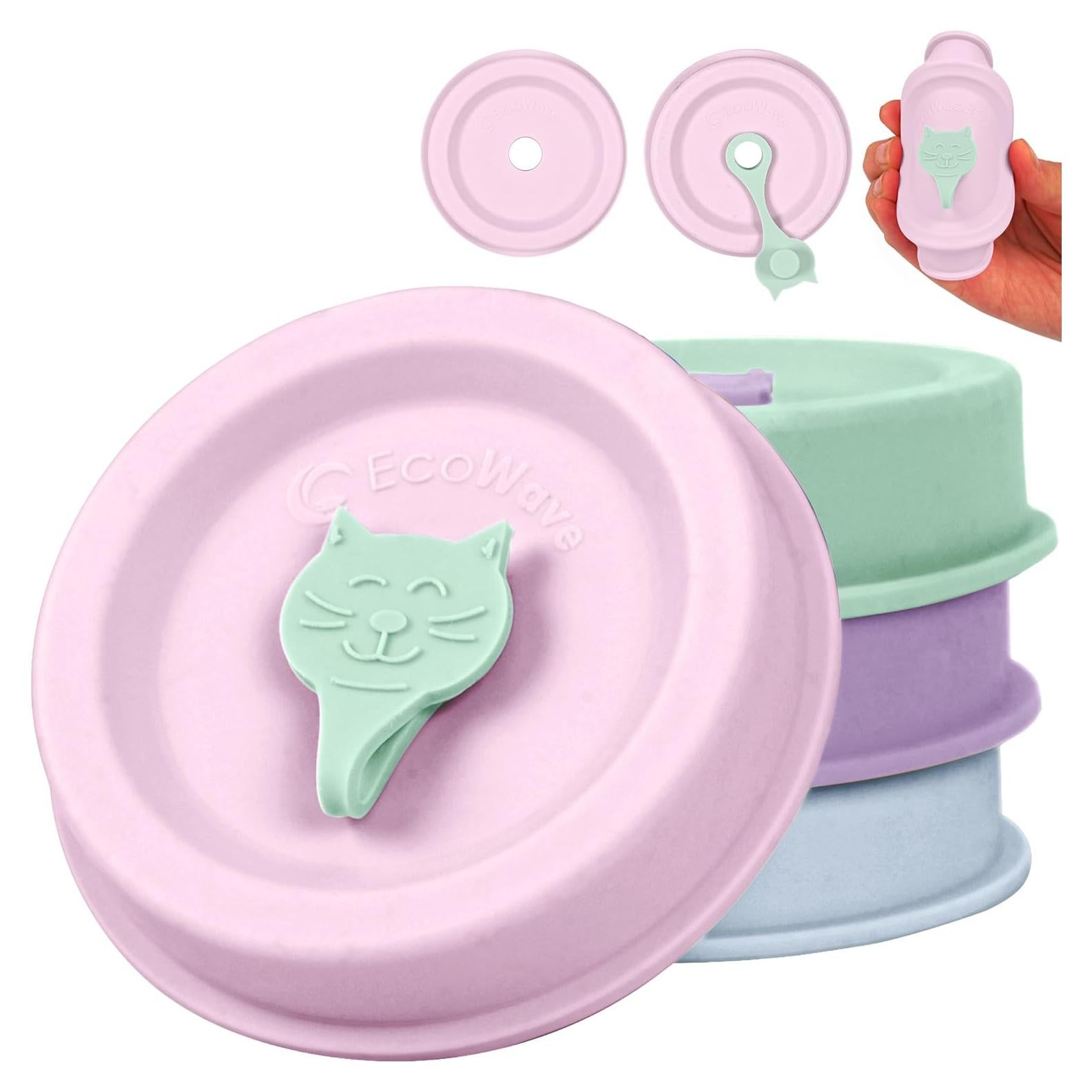 Tapa de frascos de silicona EcoWave FlipFit 4 unidades