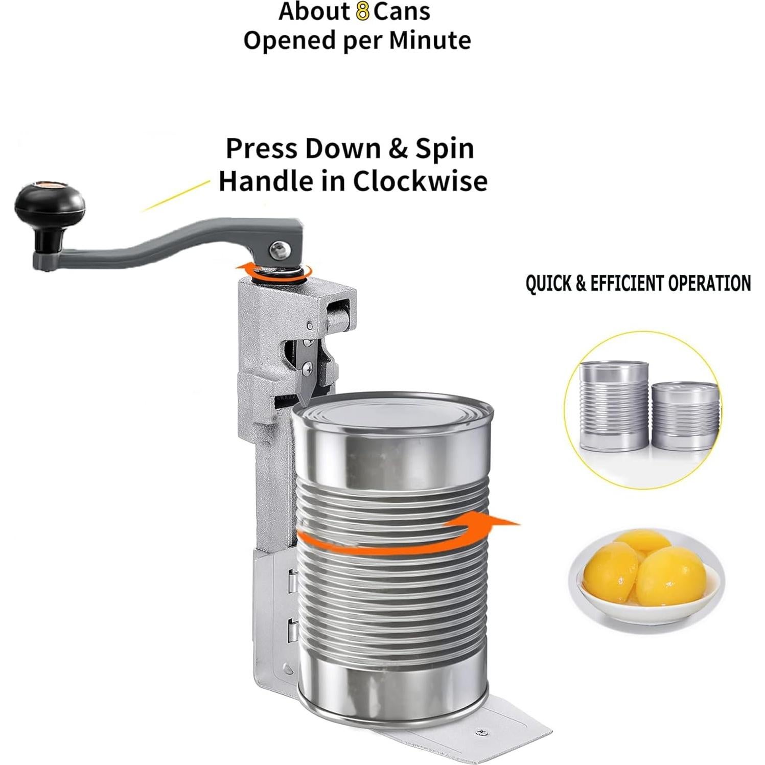 Abrelatas Comercial Manual Acero Inoxidable 62.5 cm para Latas