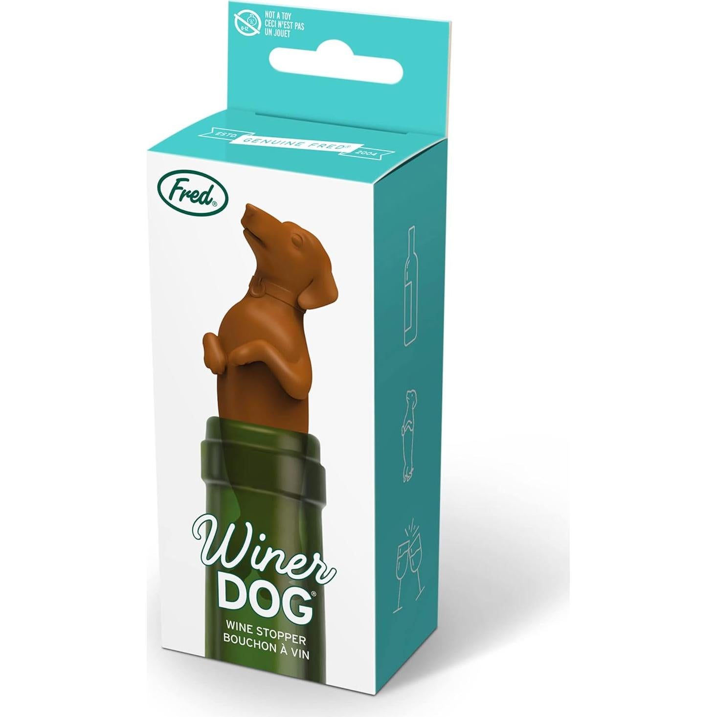 Tapón de Botella de Silicona WINER DOG Genuine Fred - 7.62 cm