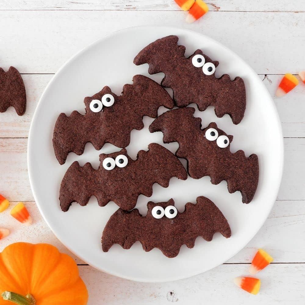 Cortador de Galletas Halloween Crethinkaty Set 3 Murciélagos Acero Inoxidable