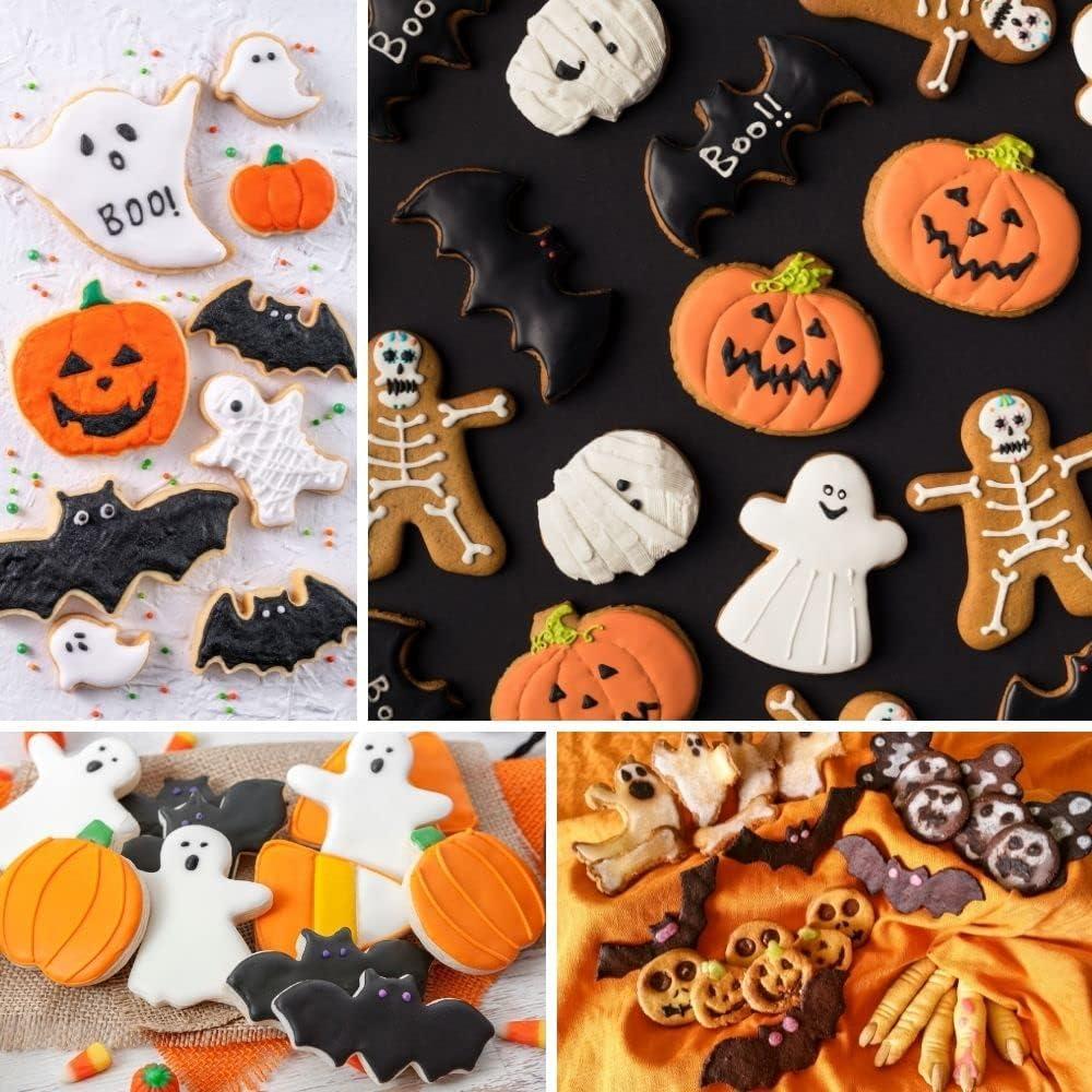 Cortador de Galletas Halloween Crethinkaty Set 3 Murciélagos Acero Inoxidable