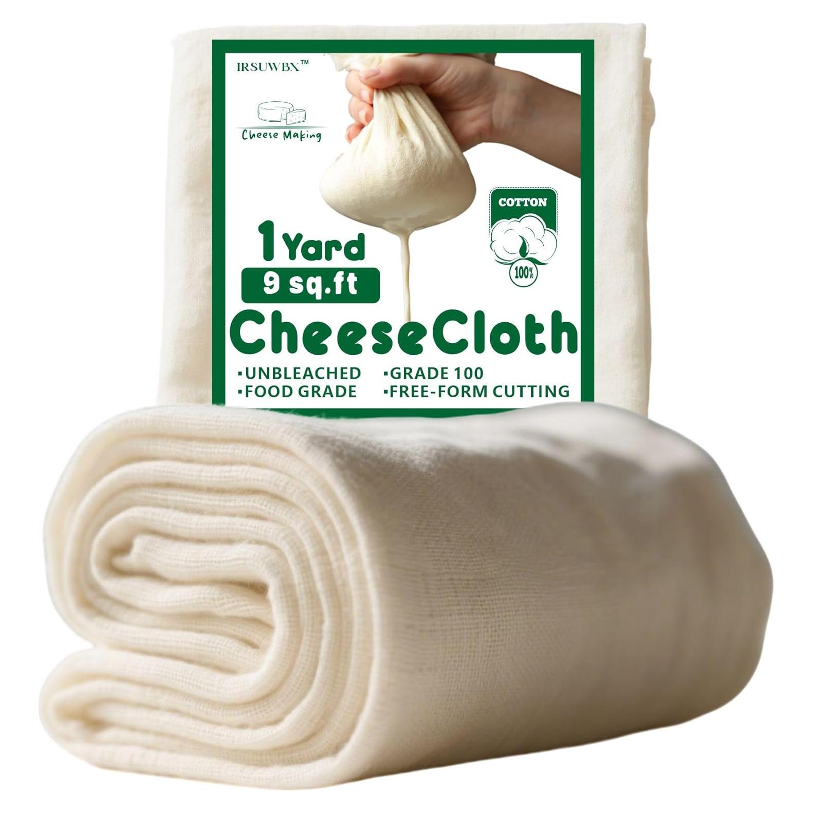 Paño de Queso Orgánico 1 Yarda 100% Algodón Reutilizable