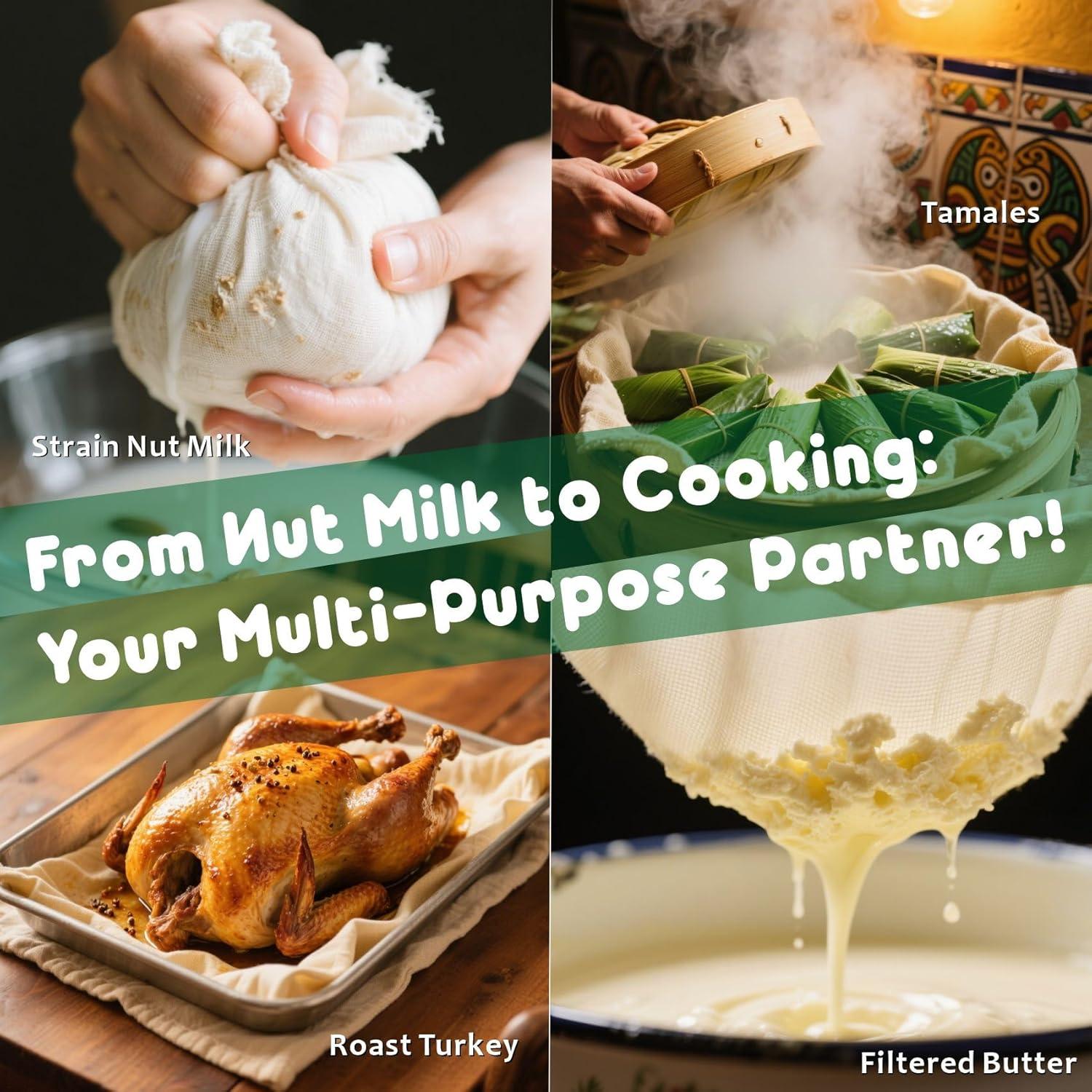 Paño de Queso Orgánico 1 Yarda 100% Algodón Reutilizable