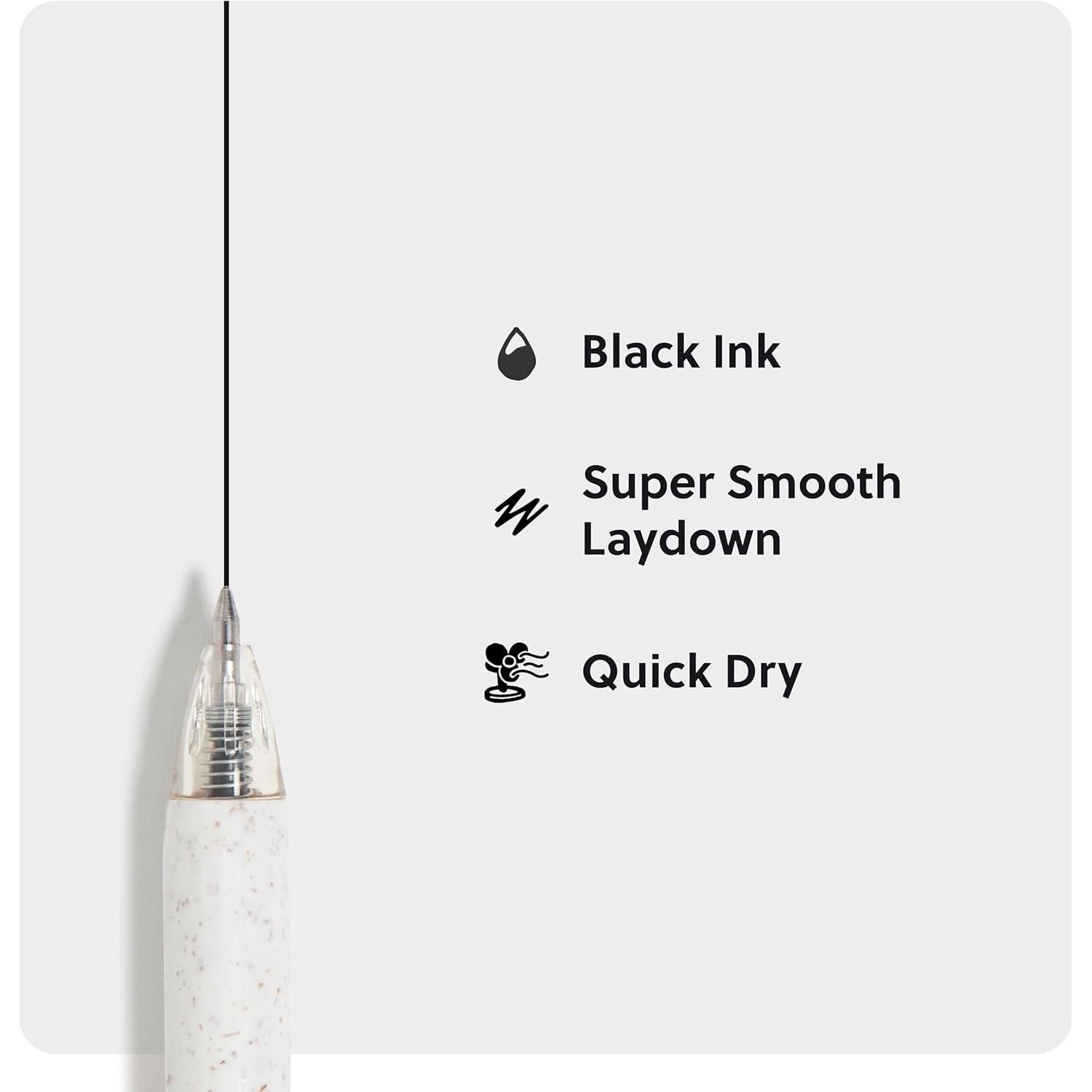 Set de 4 Bolígrafos de Gel U Brands U-Eco Motivo Pastel 0.7 mm