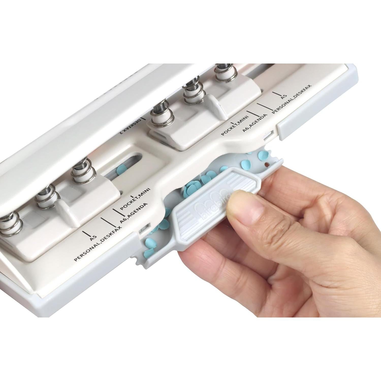 Perforadora Ajustable Bira Craft 6 Agujeros Blanco 8 Hojas