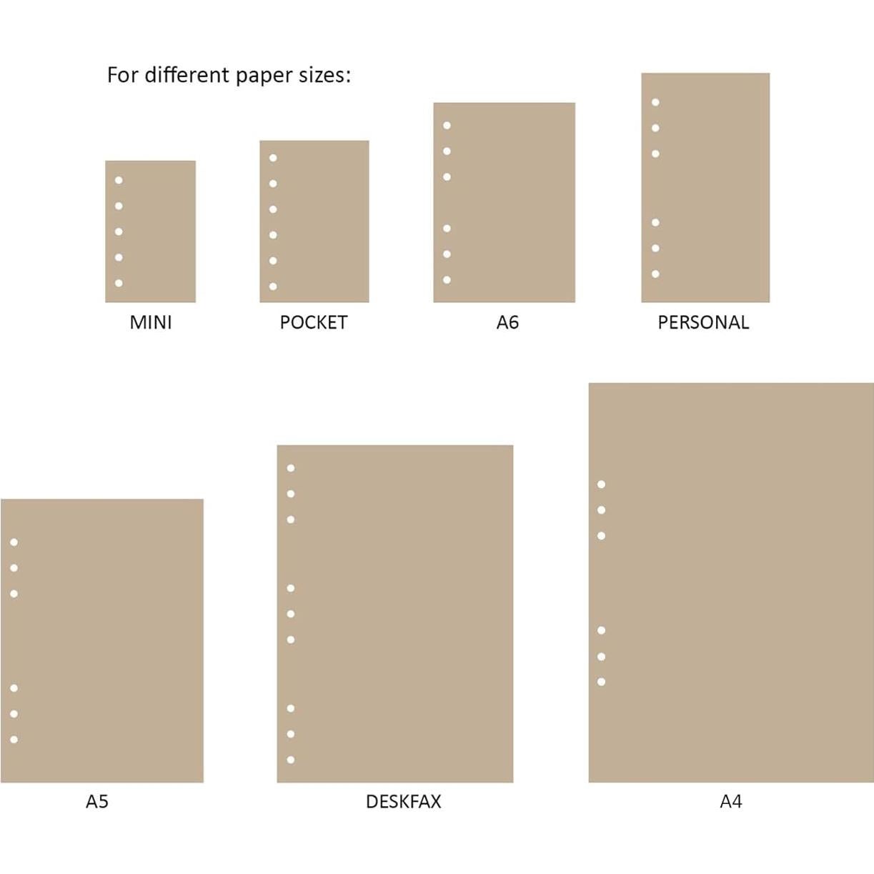 Perforadora Ajustable Bira Craft 6 Agujeros Blanco 8 Hojas