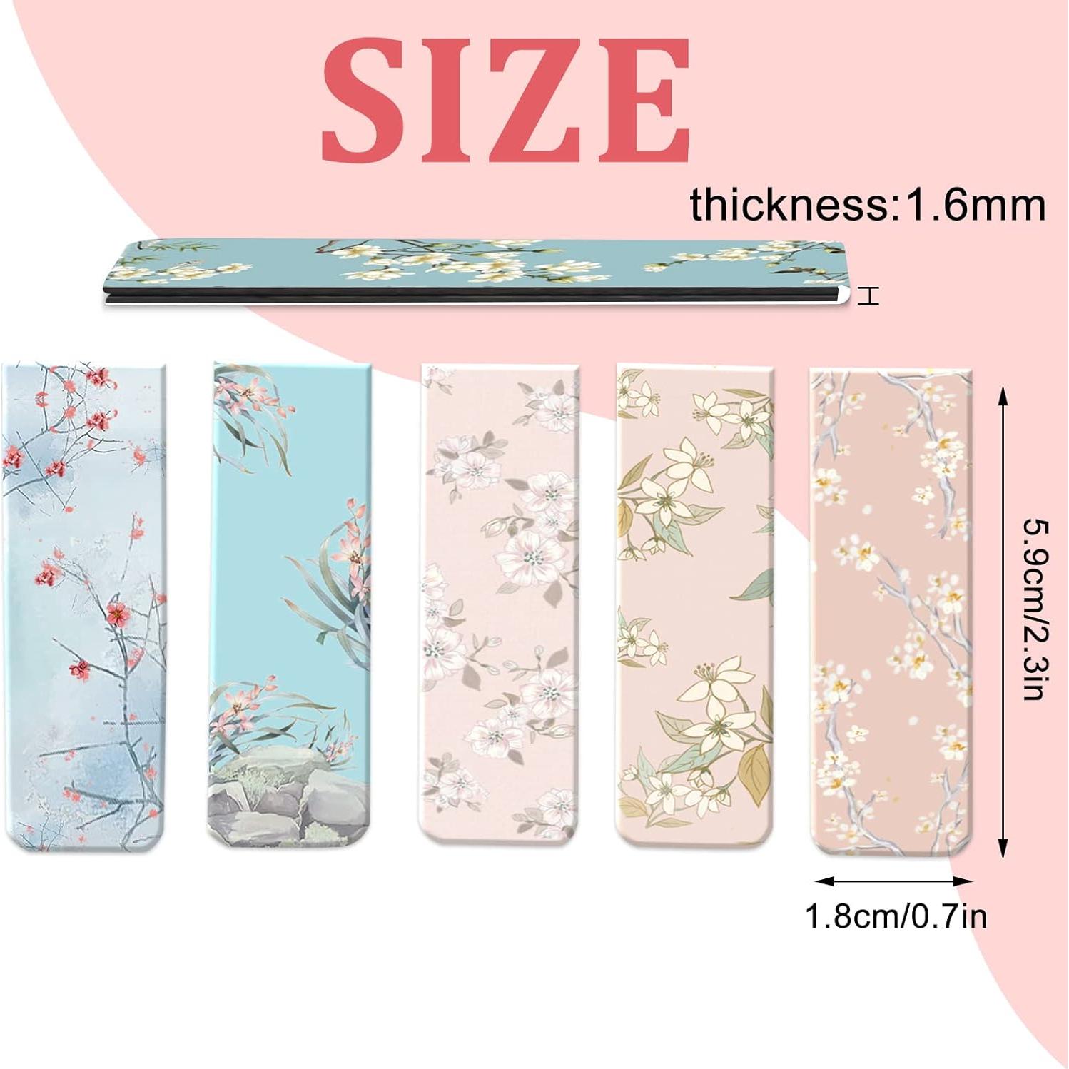 15 Marcadores Magnéticos Joyberg Estilo Floral para Lectura