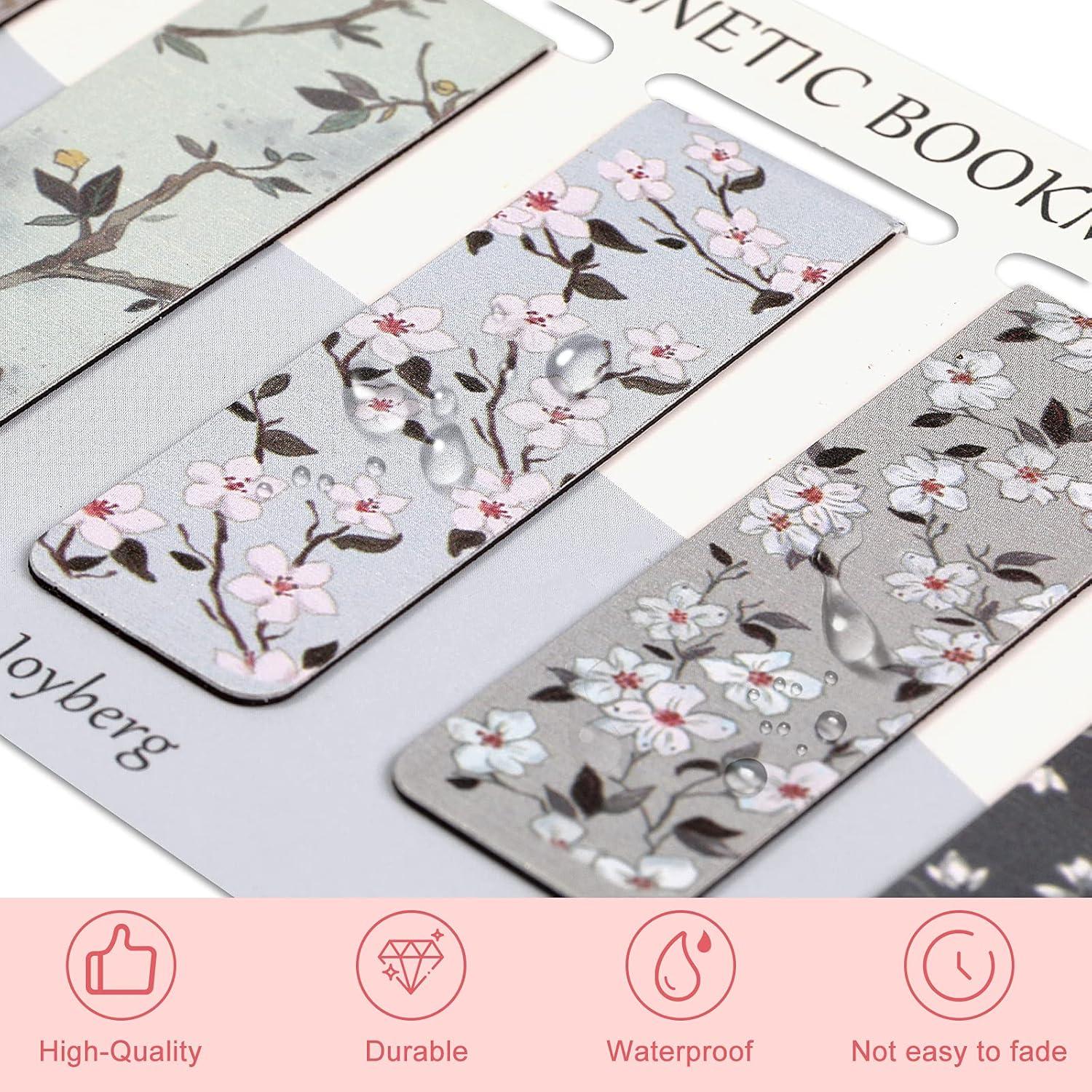 15 Marcadores Magnéticos Joyberg Estilo Floral para Lectura