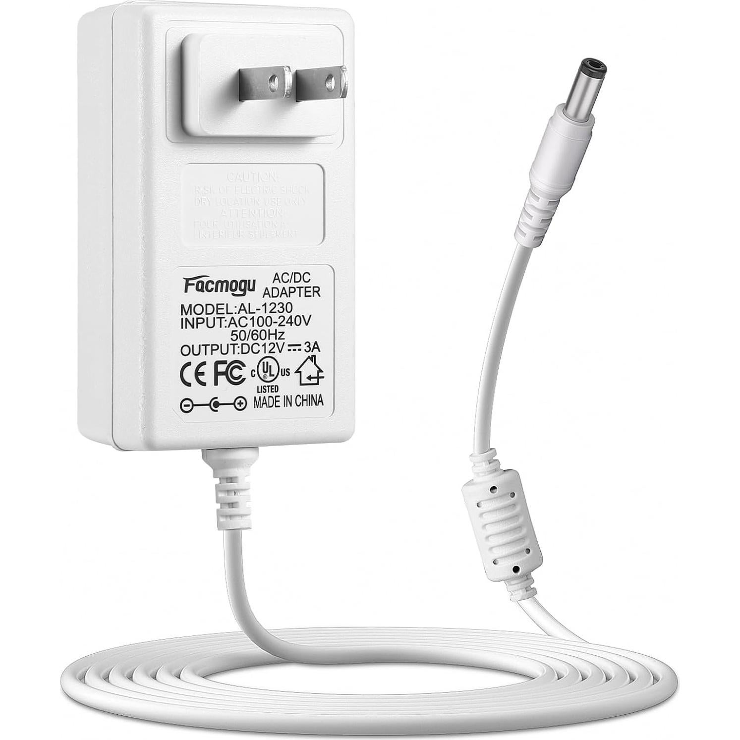 Adaptador de Alimentación 12V 3A Mo-gu con Cable 150cm