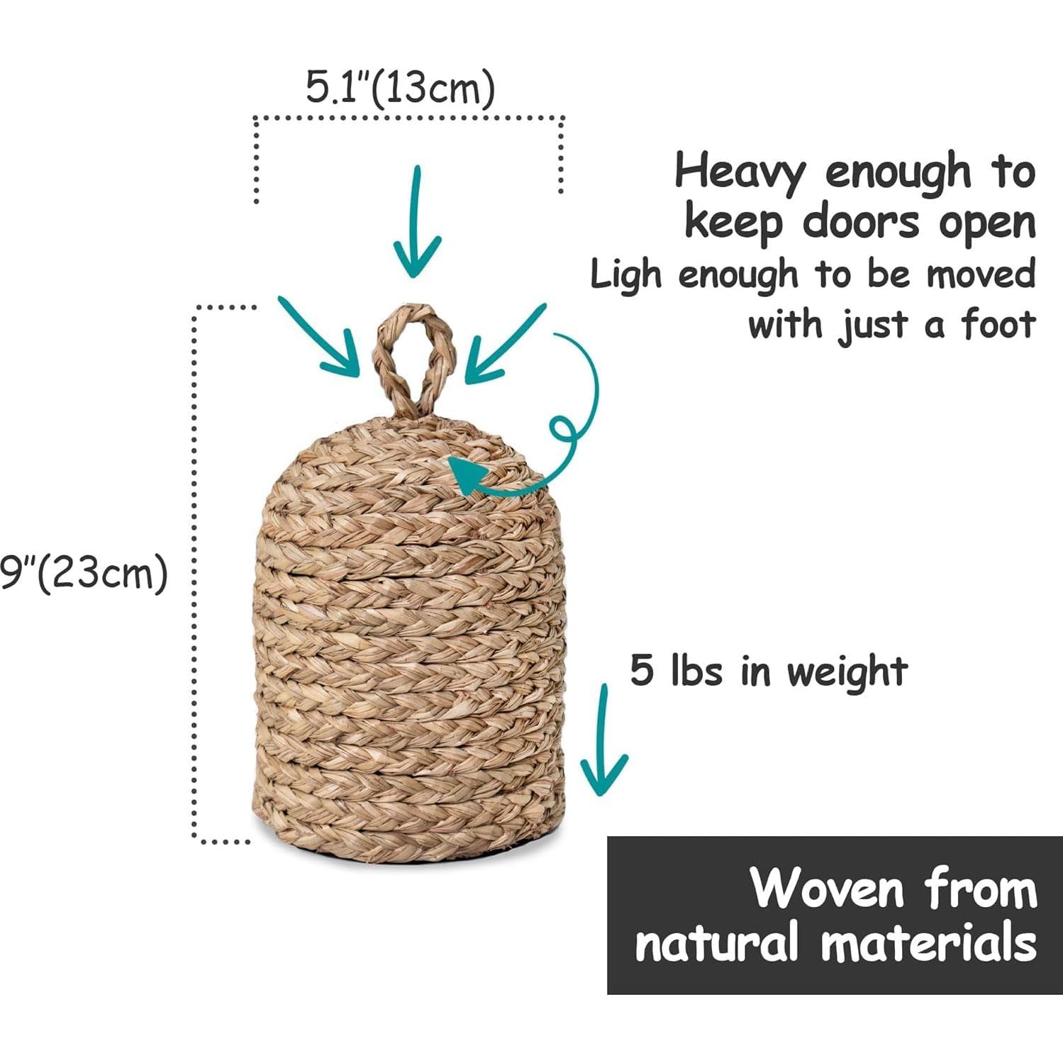 Tope de Puerta Pesado PEMAR de Mimbre Natural 2.36 kg