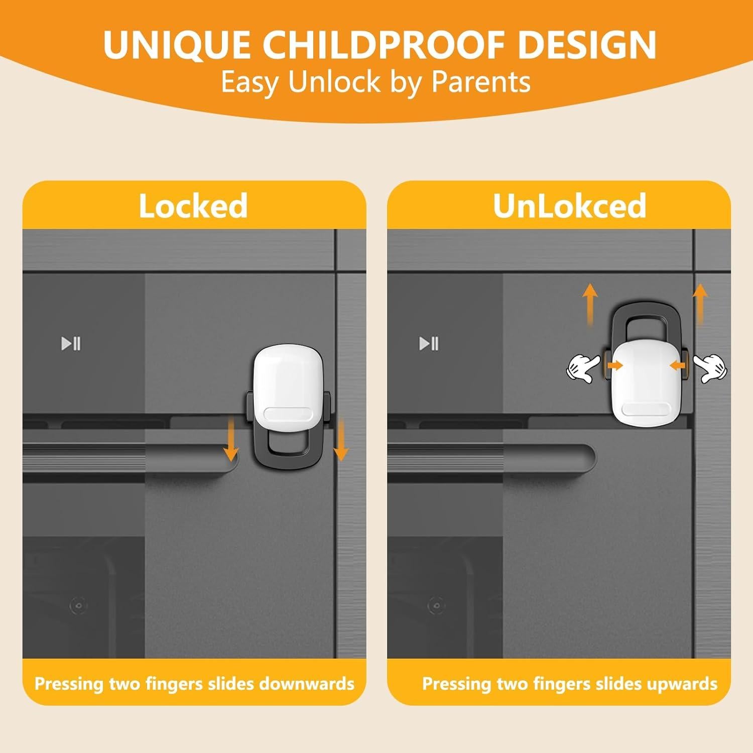 Cerradura de Horno para Bebés TapyTry - Doble Botón, 2 Paquete