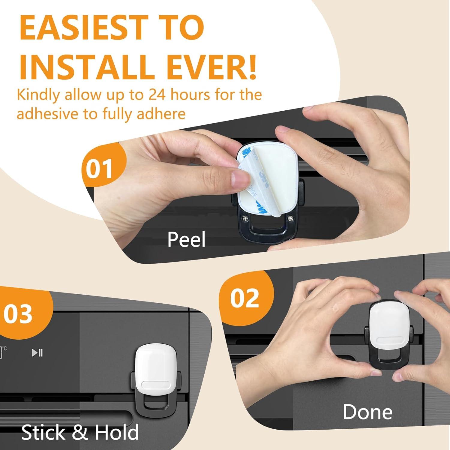 Cerradura de Horno para Bebés TapyTry - Doble Botón, 2 Paquete